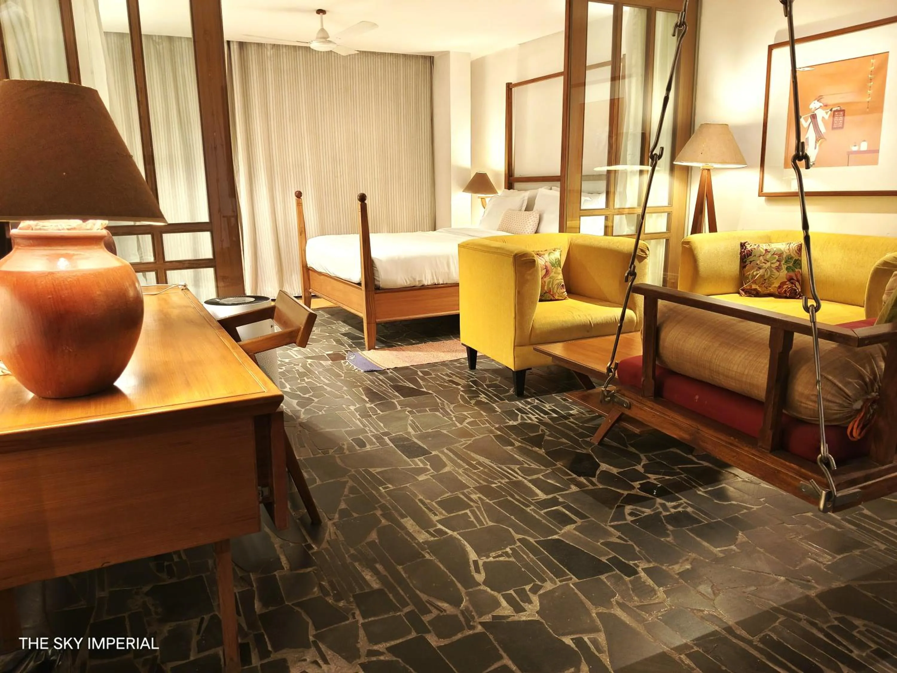 Living room in The Sky Imperial Aarivaa Luxury Stays