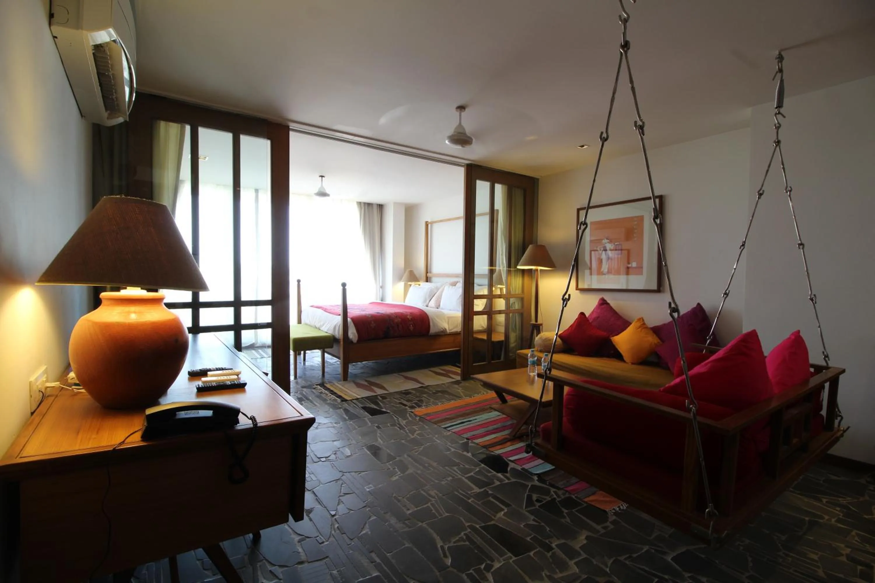 Photo of the whole room, Bed in The Sky Imperial Aarivaa Luxury Stays