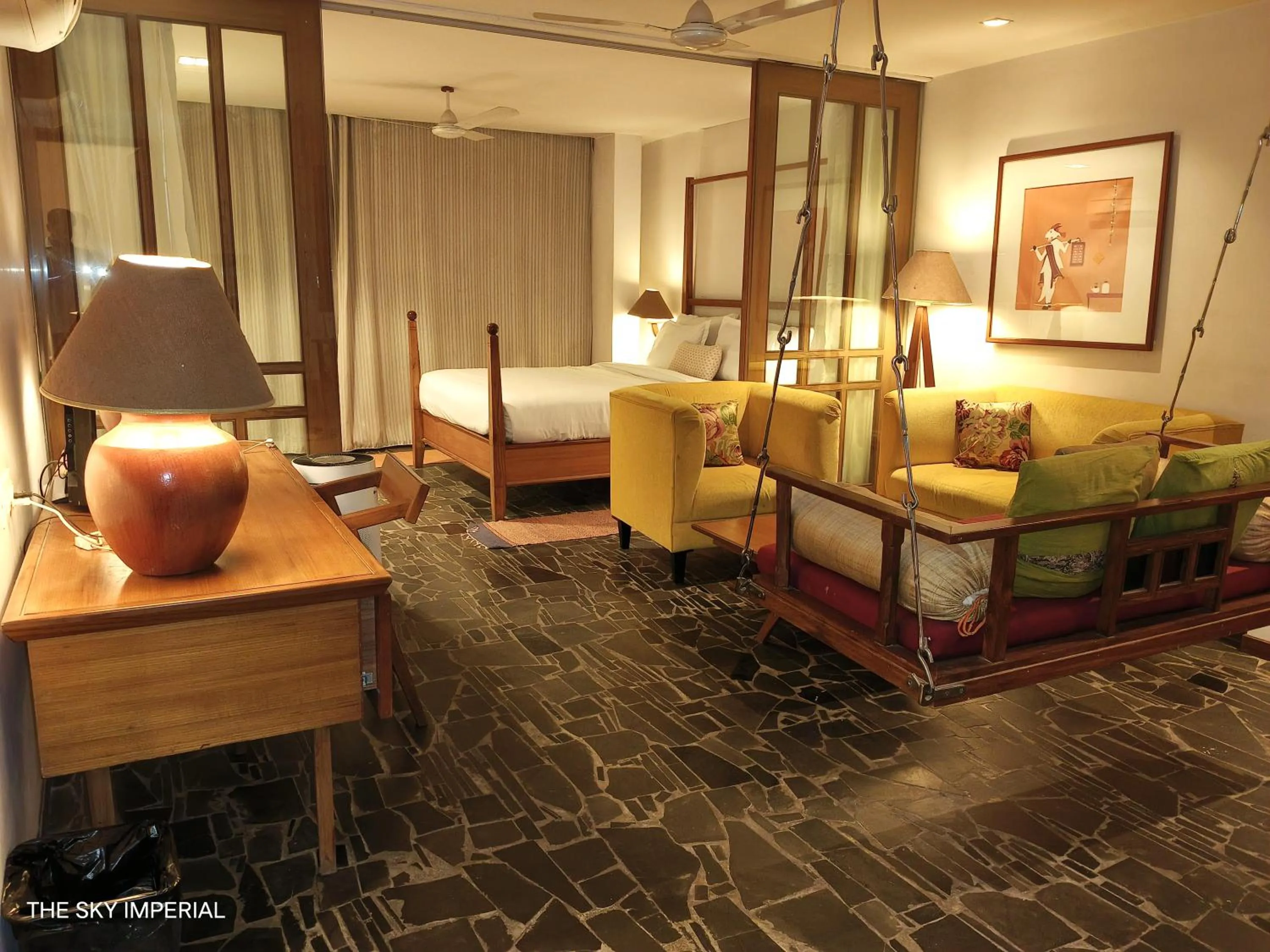 Living room in The Sky Imperial Aarivaa Luxury Stays