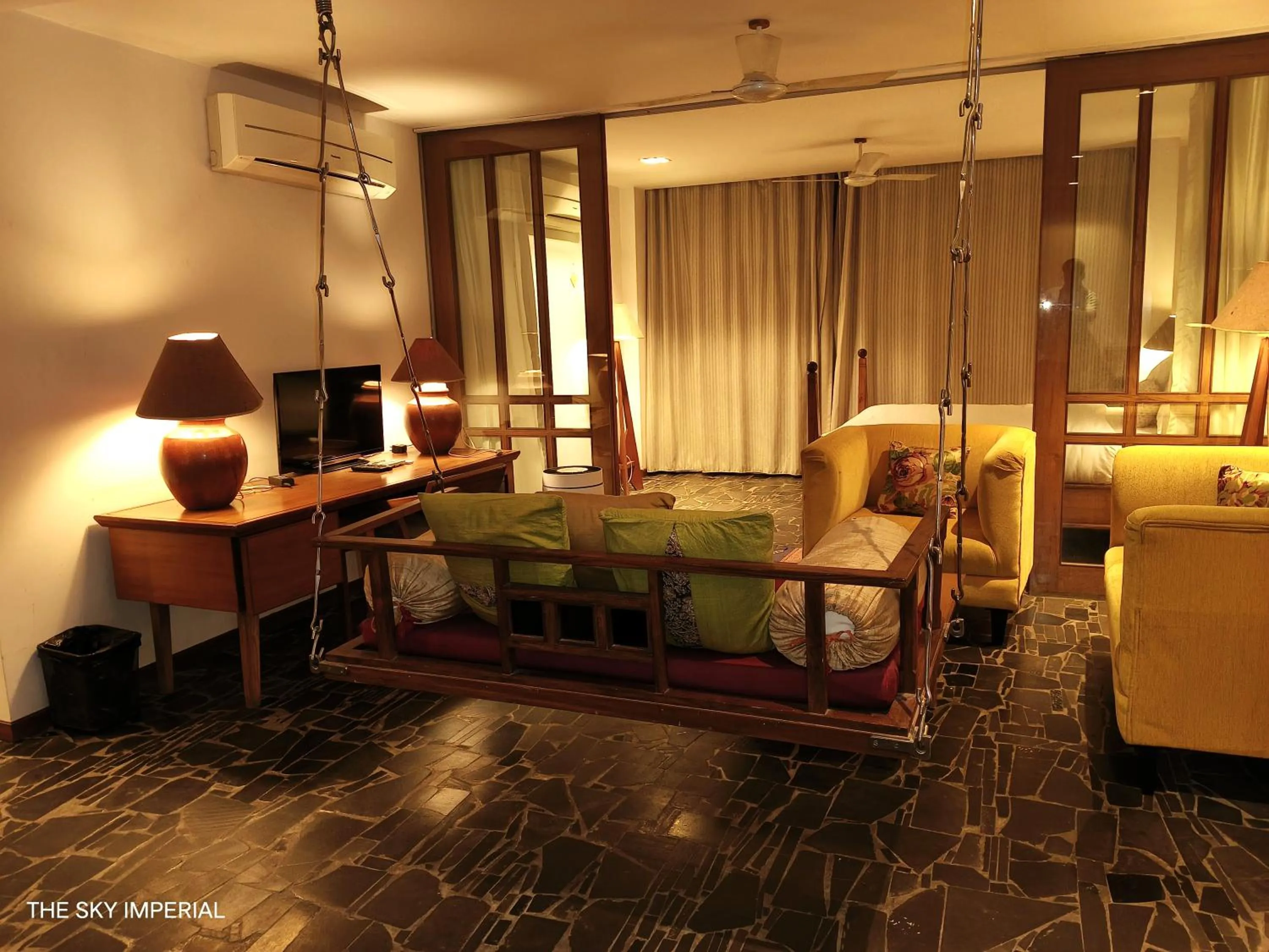 Living room in The Sky Imperial Aarivaa Luxury Stays