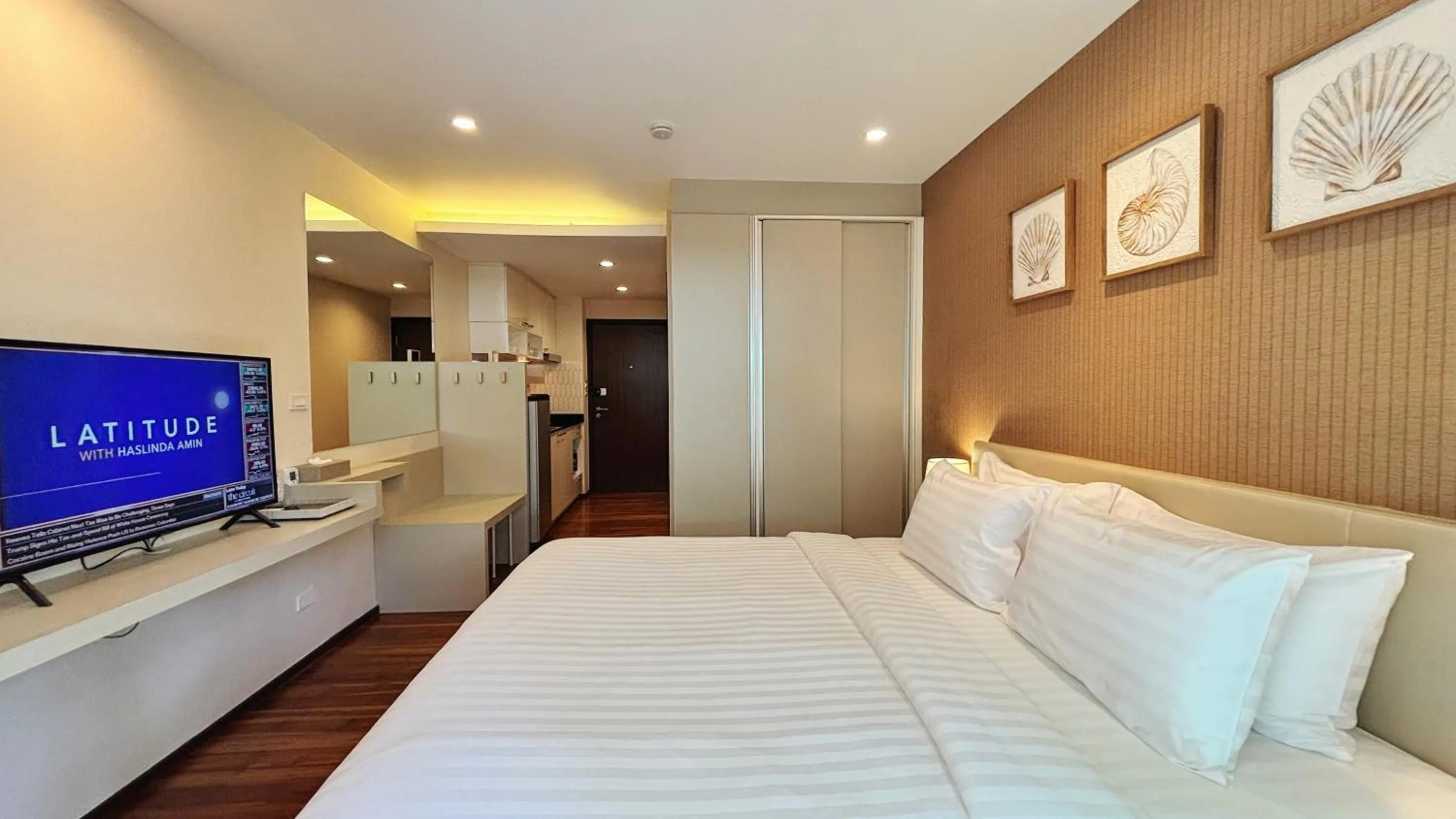 Bed in The Title KR Beach Condotel Rawai Beach