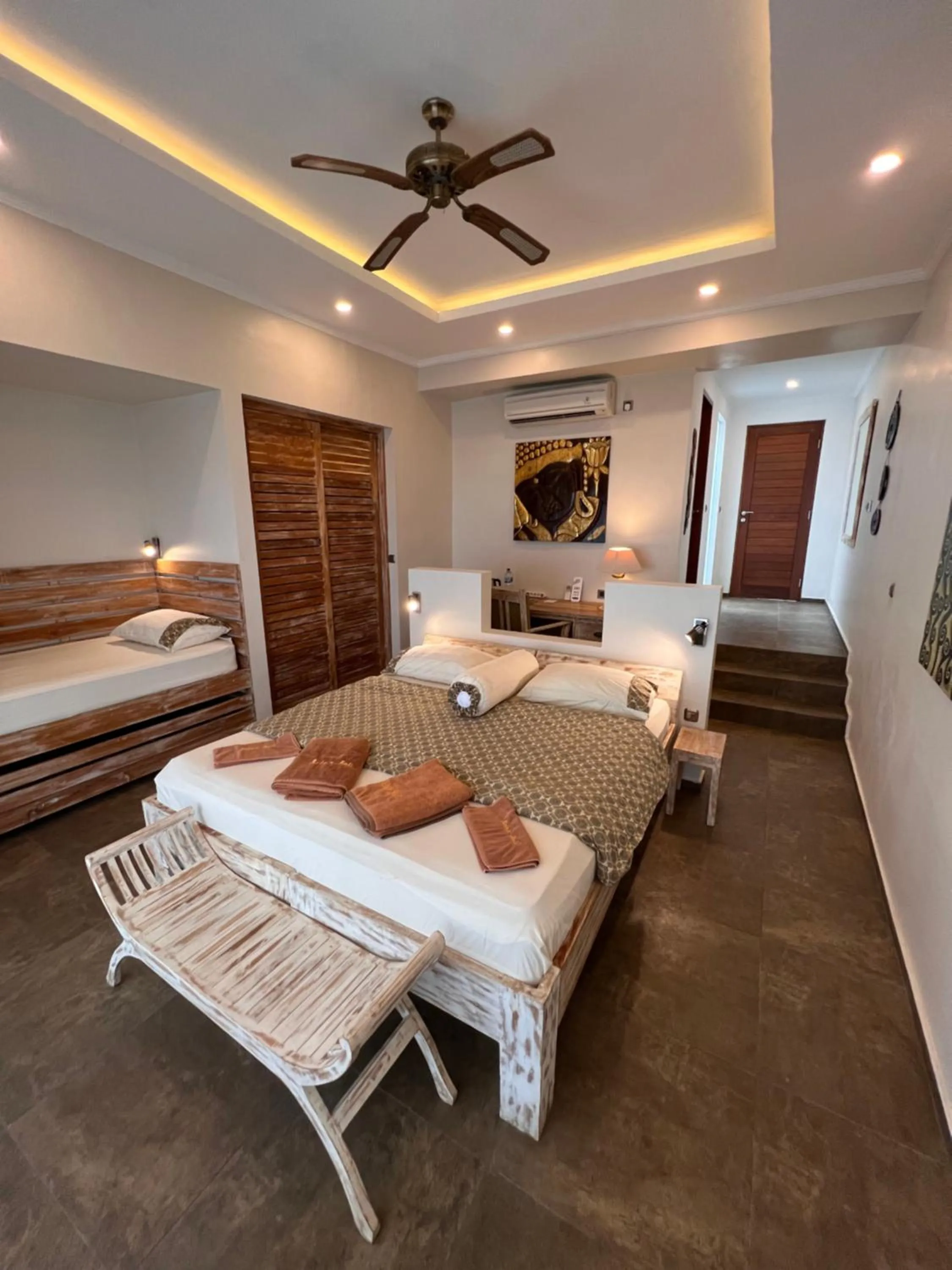 Bedroom, Bed in Relax Bali Dive & SPA ocean front resort