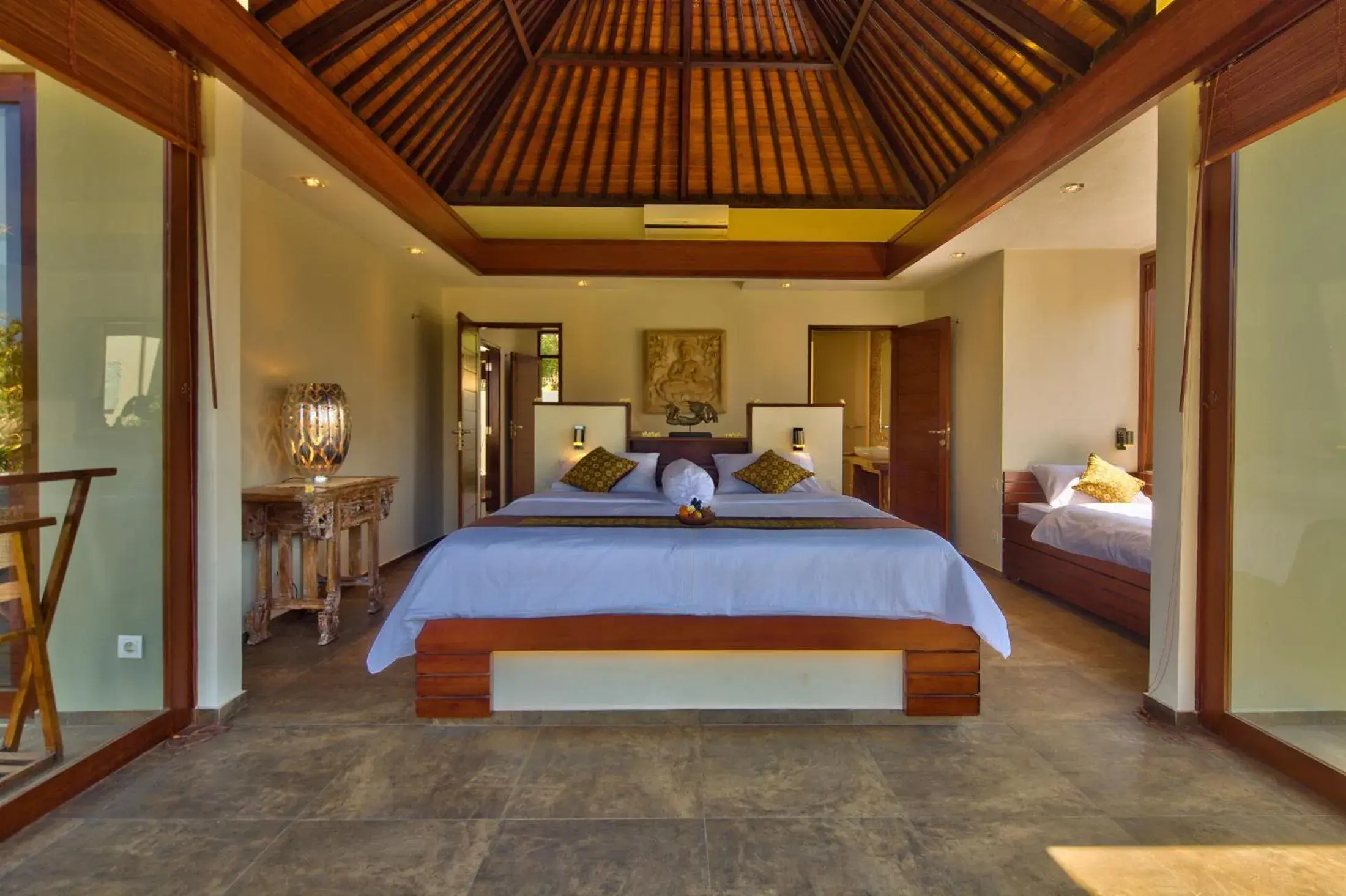 Bedroom, Bed in Relax Bali Resort, Diving & SPA, ocean front Bedroom, Bed in Relax Bali Resort, Diving & SPA, ocean front