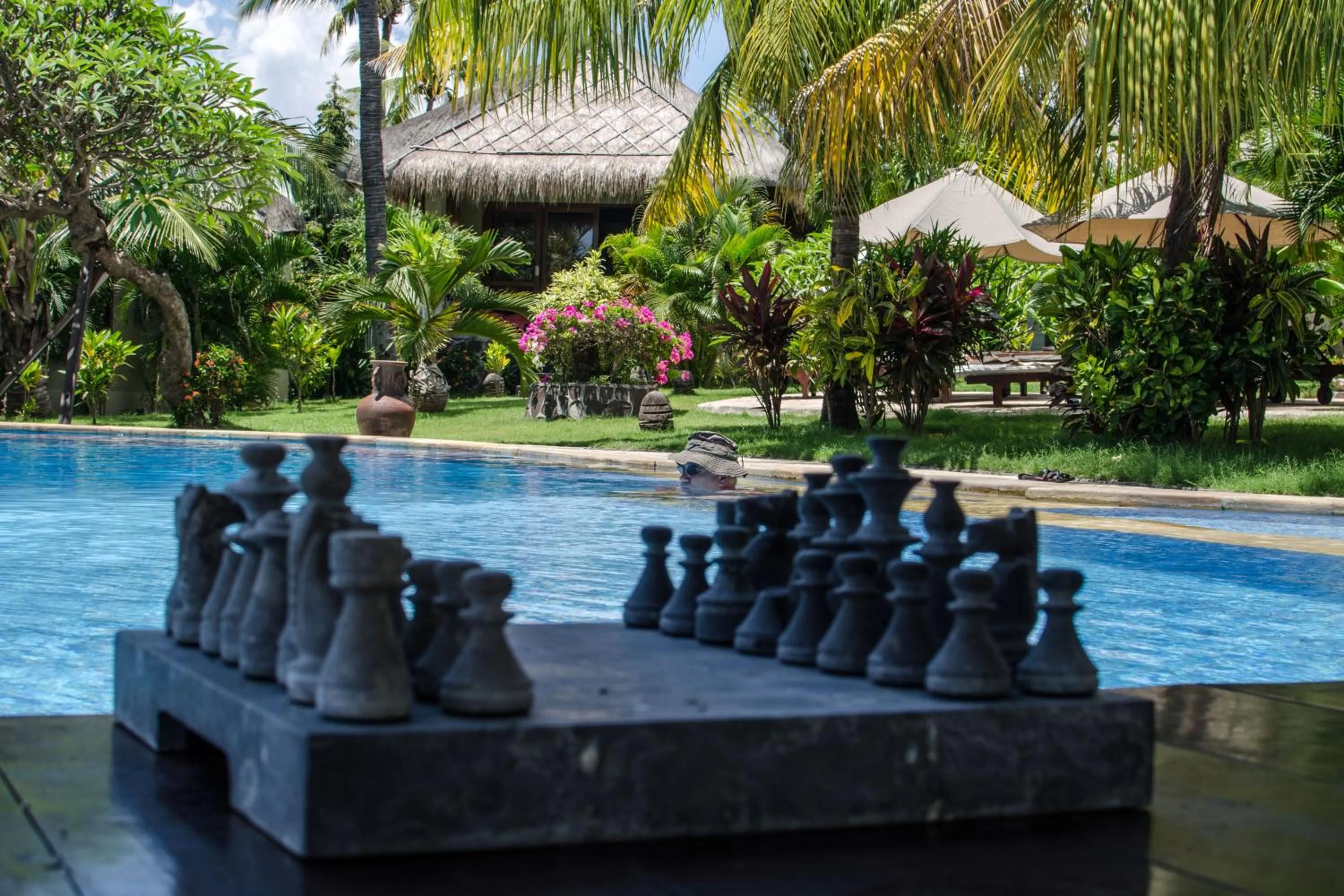 Garden view in Relax Bali Dive & SPA ocean front resort