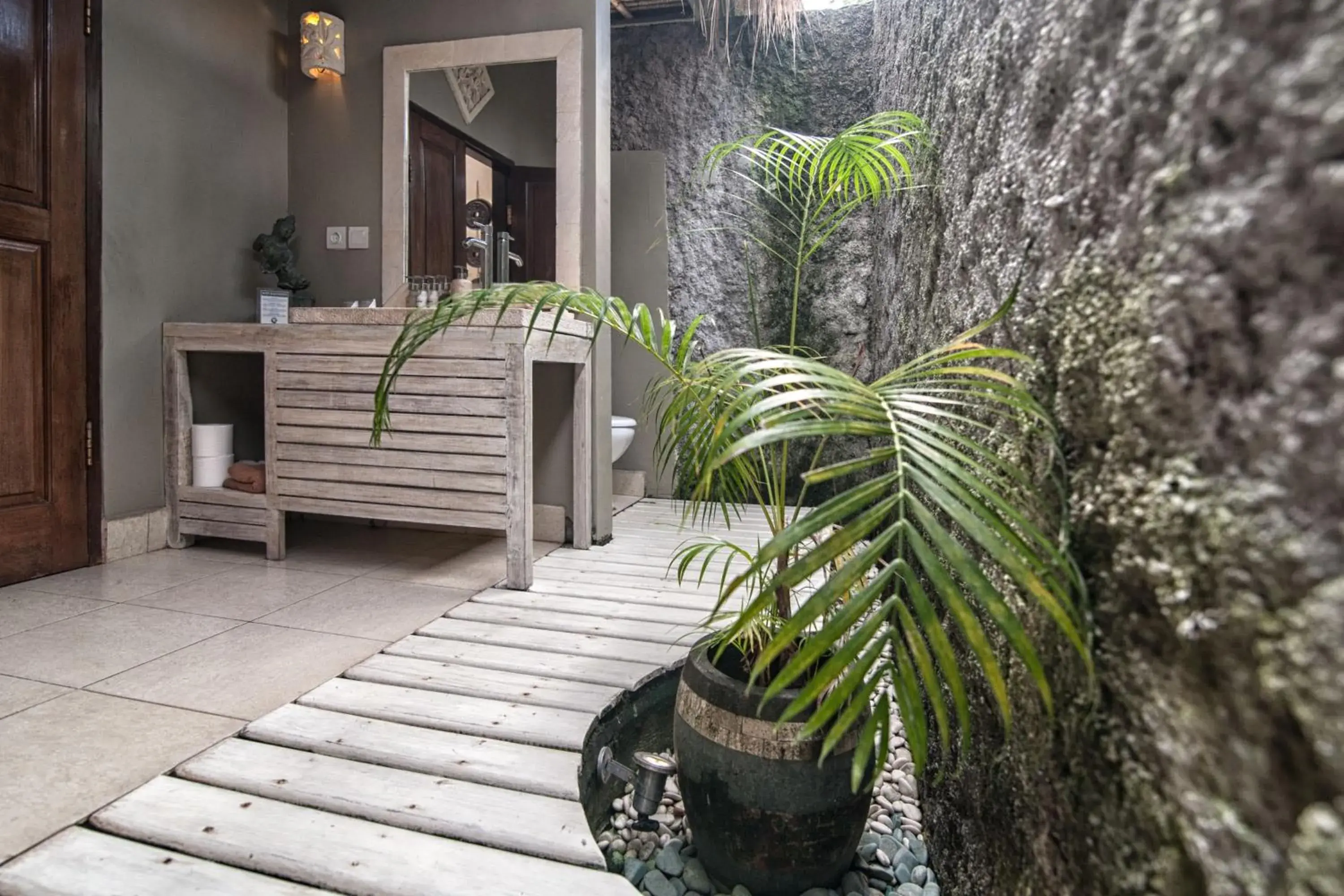 Bathroom in Relax Bali Resort, Diving & SPA, ocean front Bathroom in Relax Bali Resort, Diving & SPA, ocean front