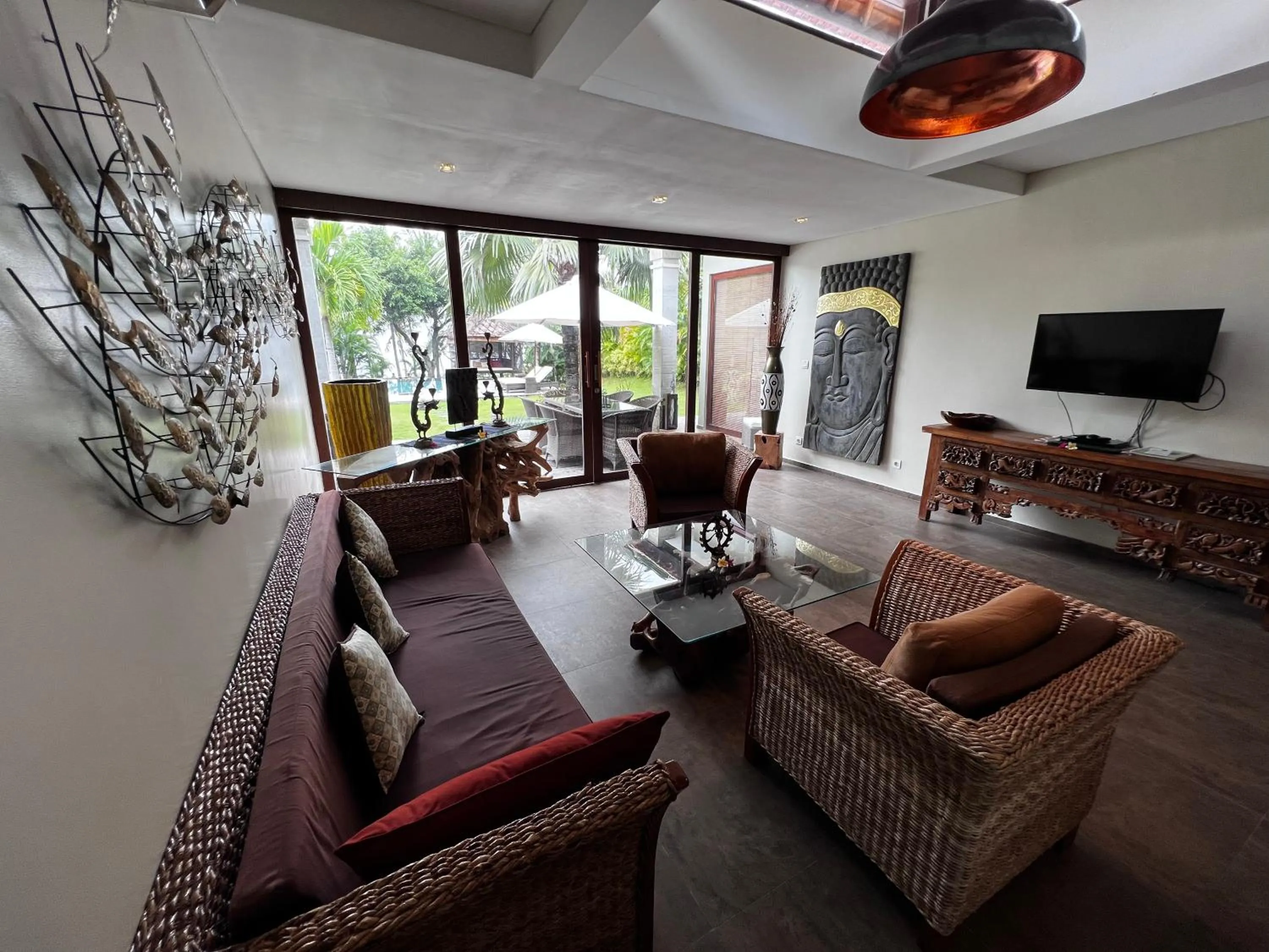 TV and multimedia in Relax Bali Dive & SPA ocean front resort