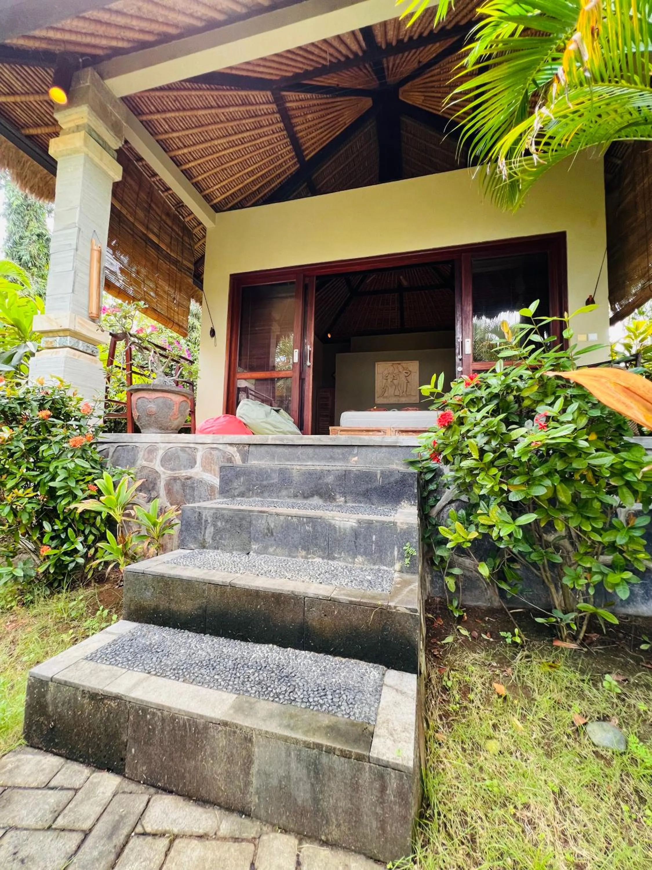 Balcony/Terrace in Relax Bali Dive & SPA ocean front resort