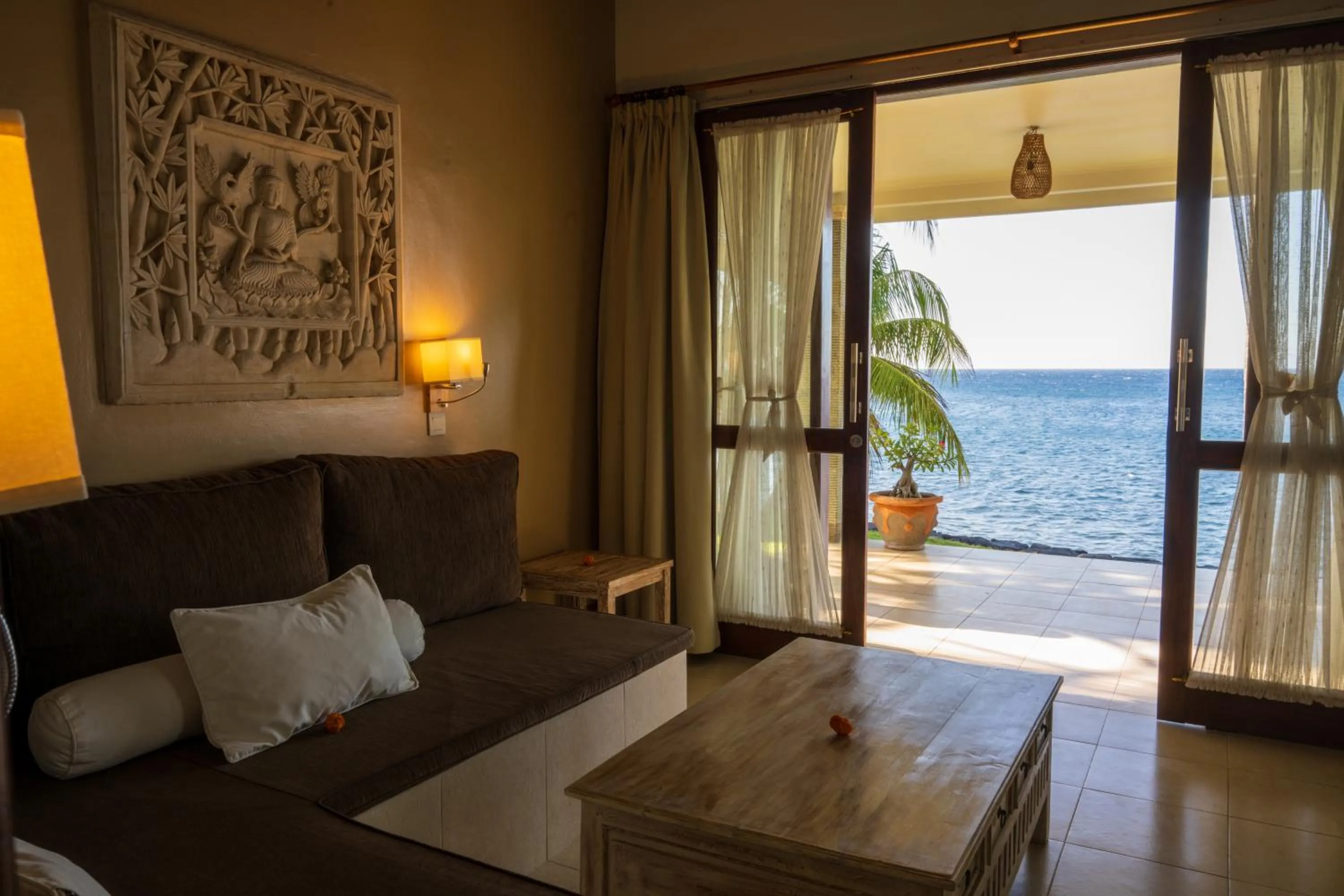Living room in Relax Bali Dive & SPA ocean front resort