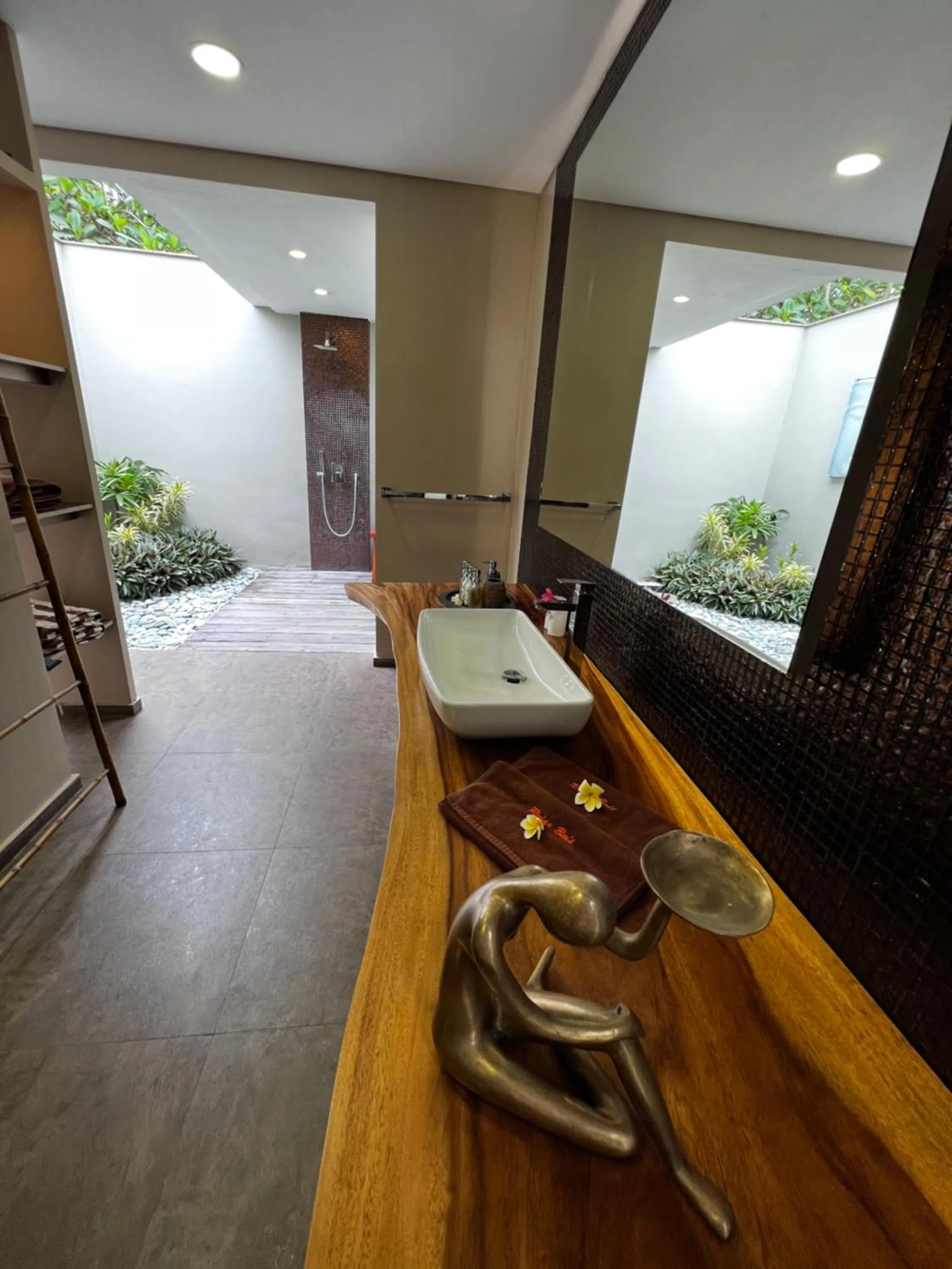 Shower in Relax Bali Dive & SPA ocean front resort