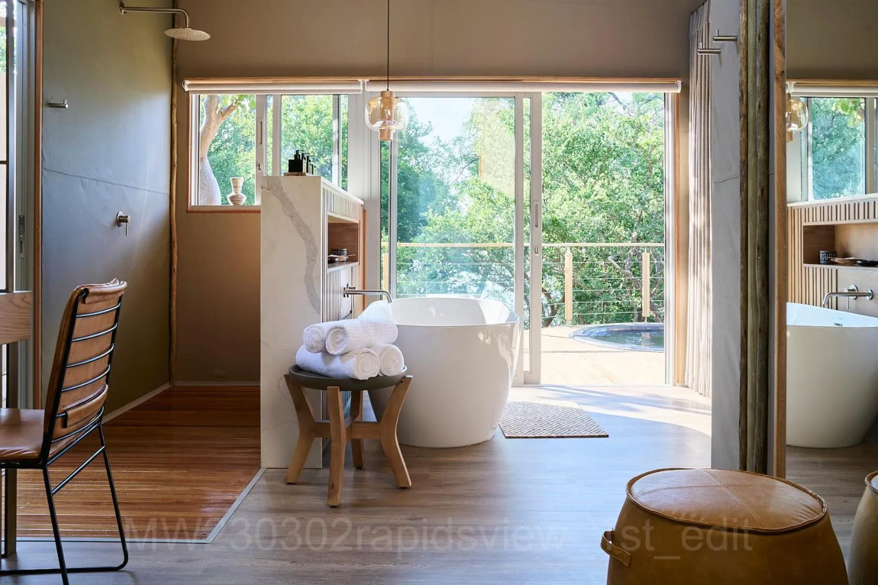 Bathroom in Victoria Falls River Lodge