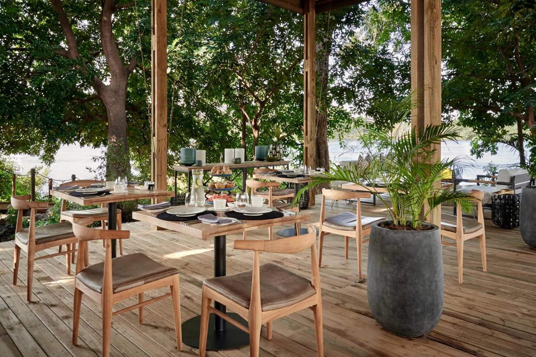 Living room in Victoria Falls River Lodge