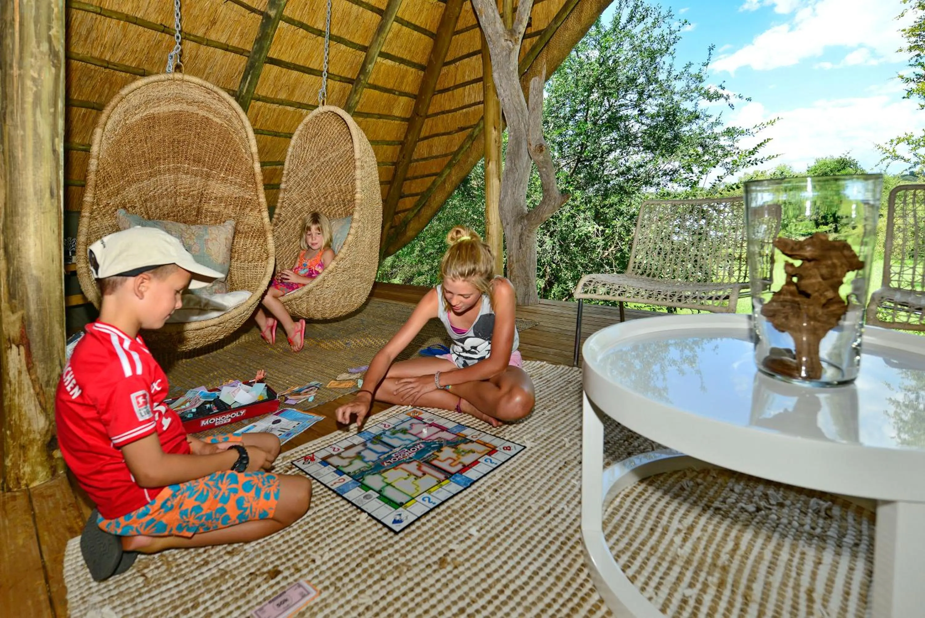 Communal lounge/ TV room in Victoria Falls River Lodge