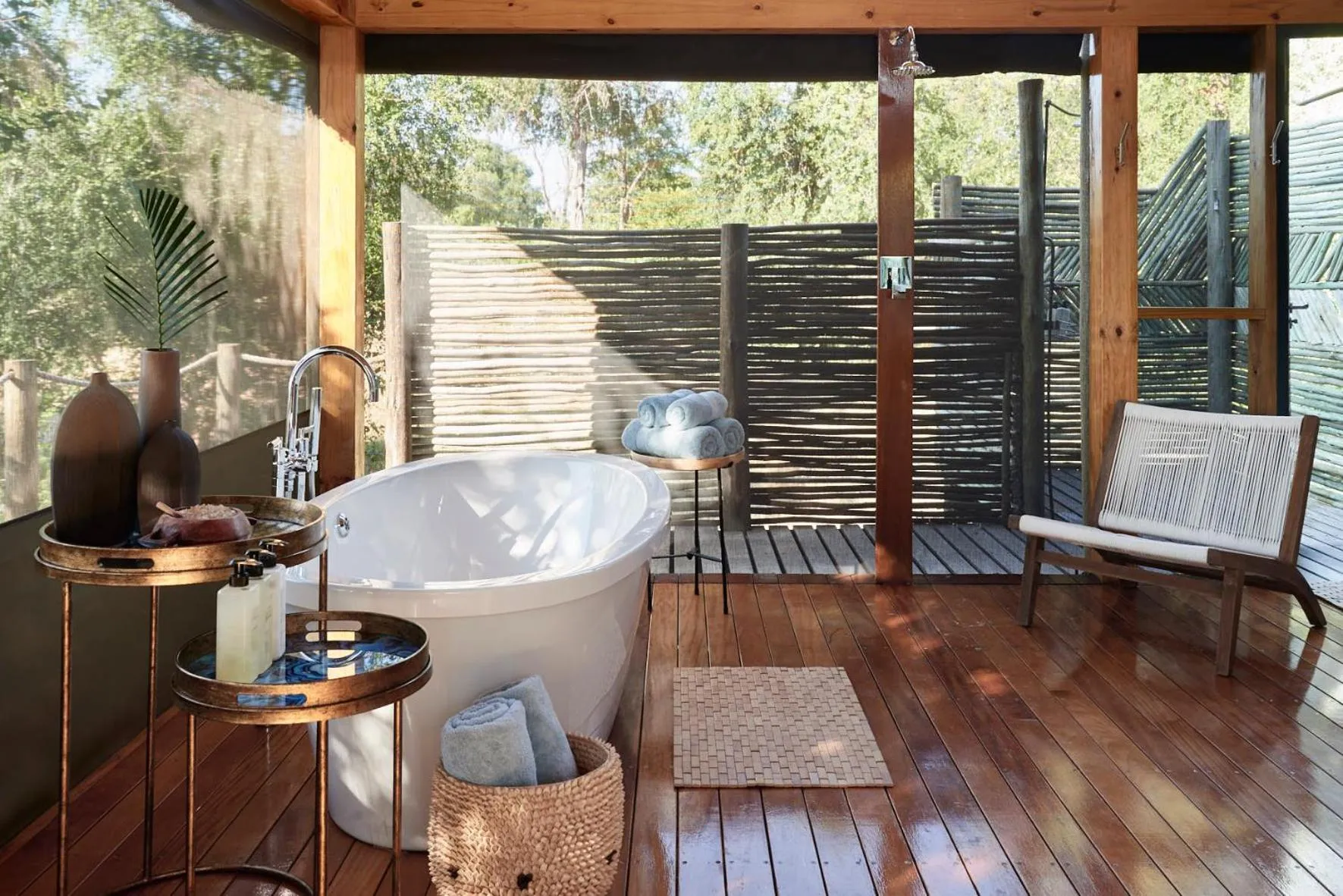 Shower in Victoria Falls River Lodge