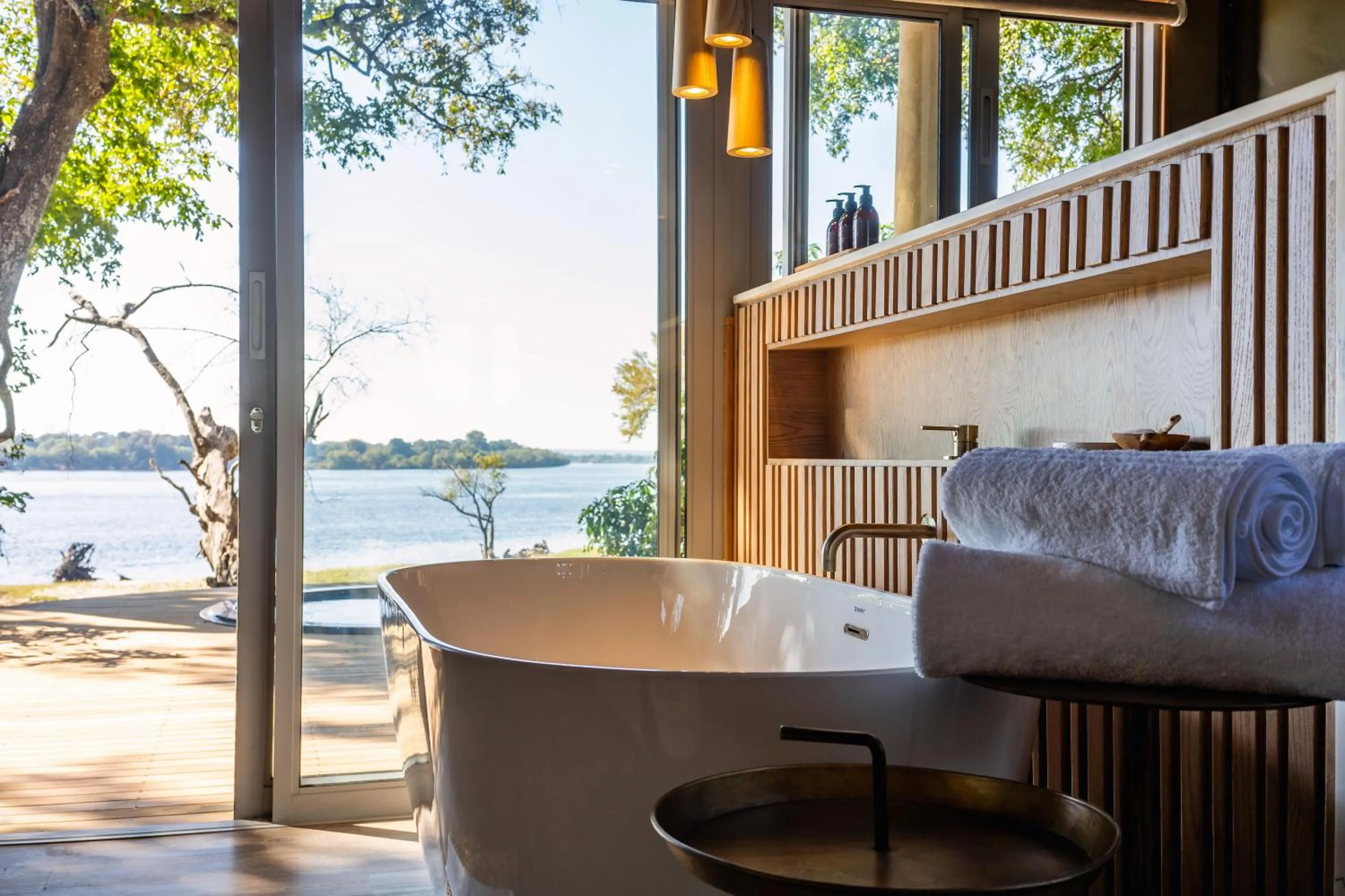 Bathroom in Victoria Falls River Lodge