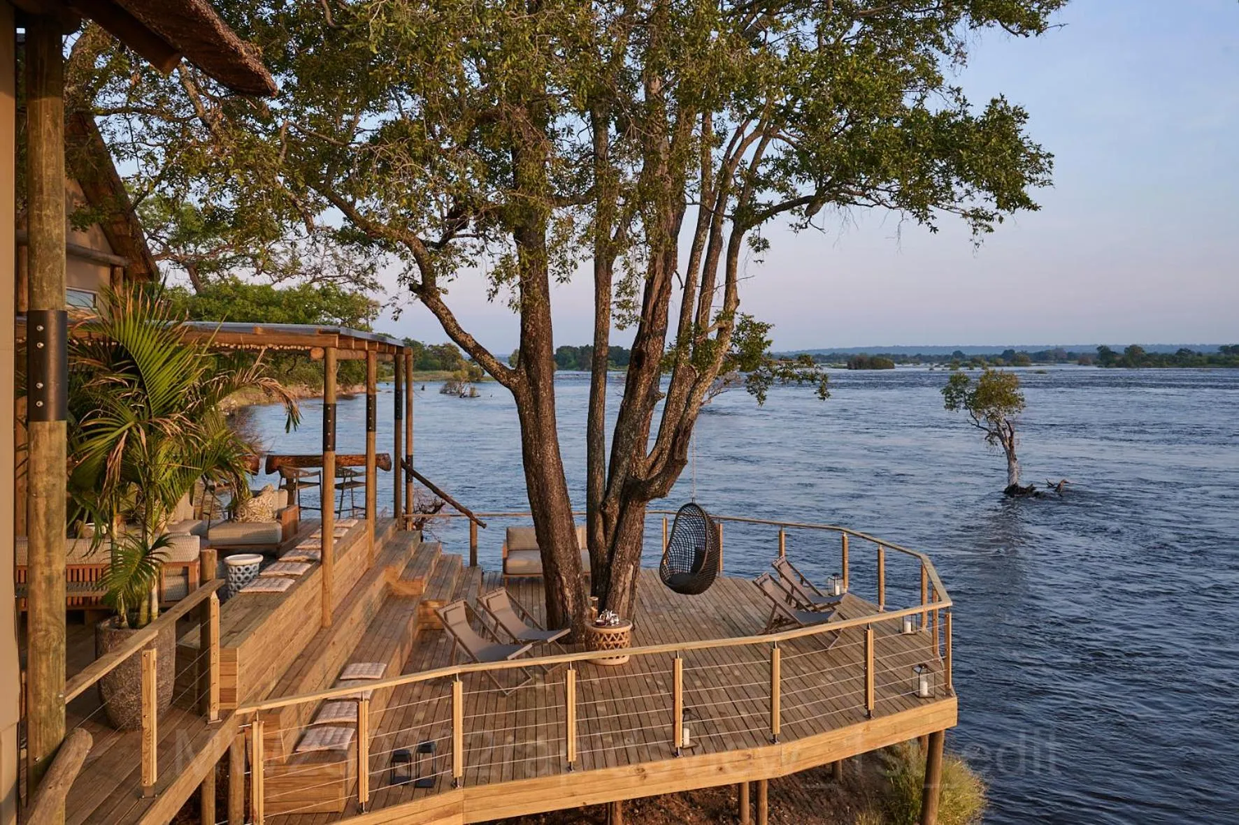 Natural landscape in Victoria Falls River Lodge