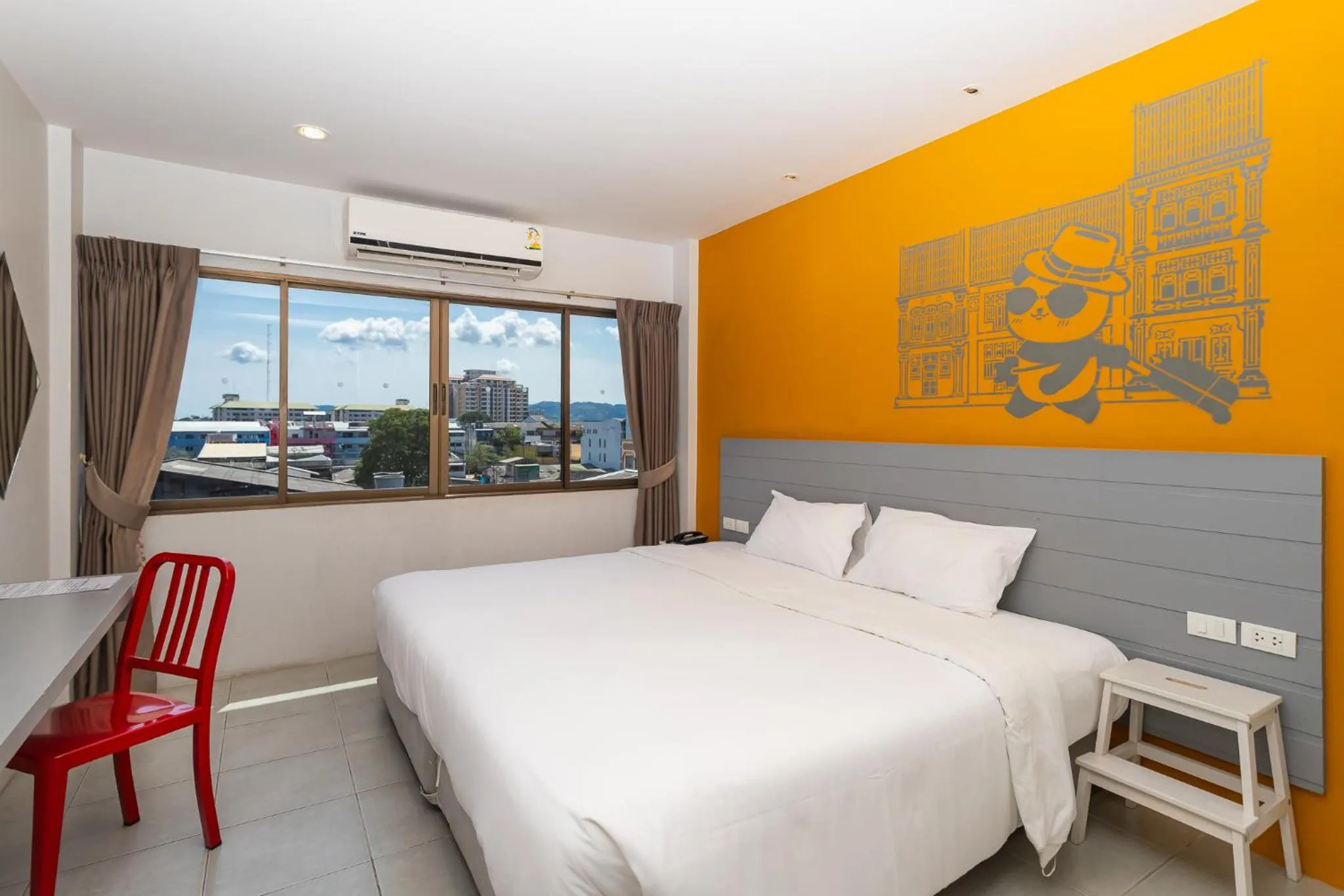 View (from property/room), Bed in Recenta Style Phuket Town