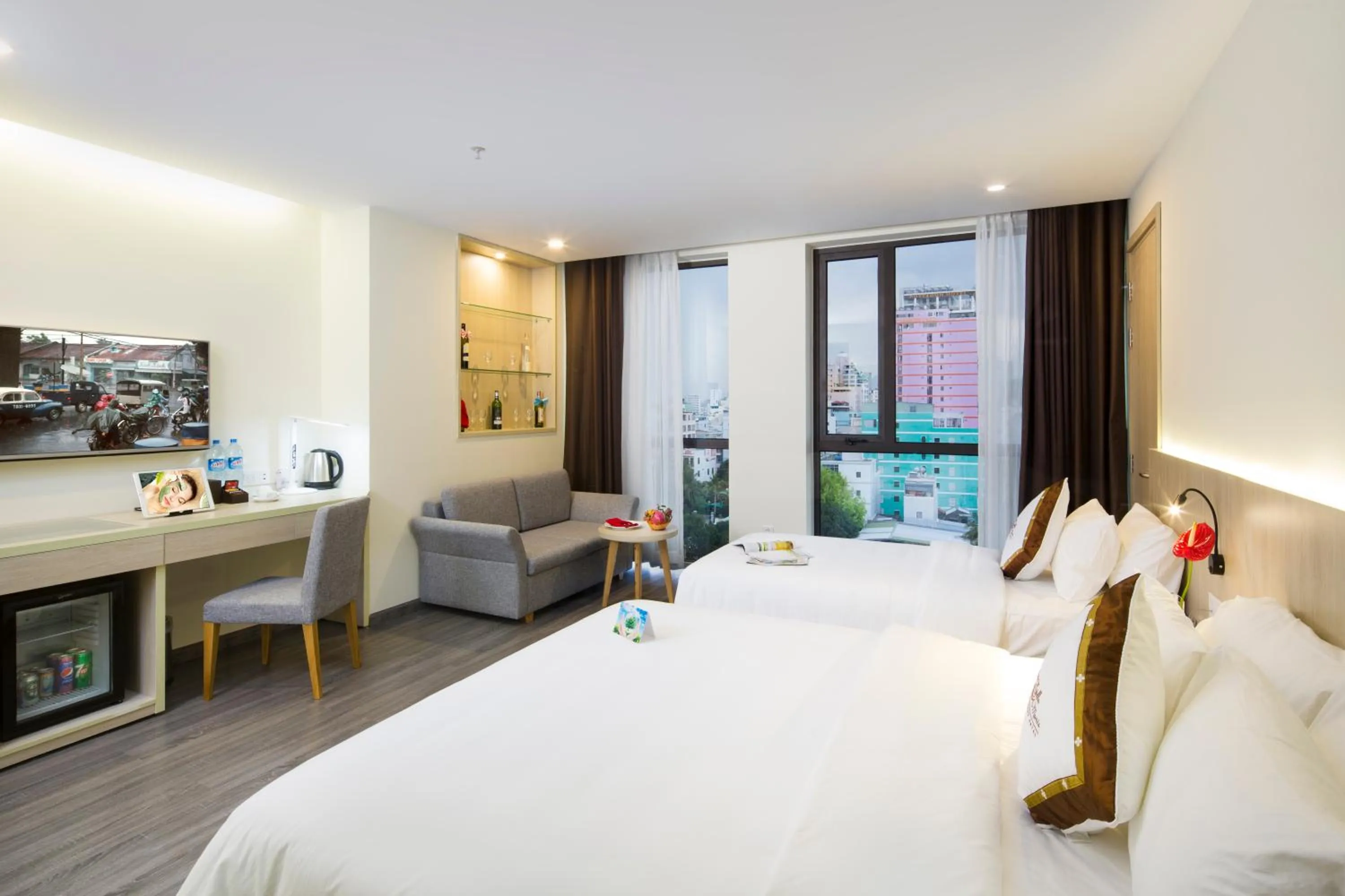 Bed in Stella Maris Nha Trang Hotel