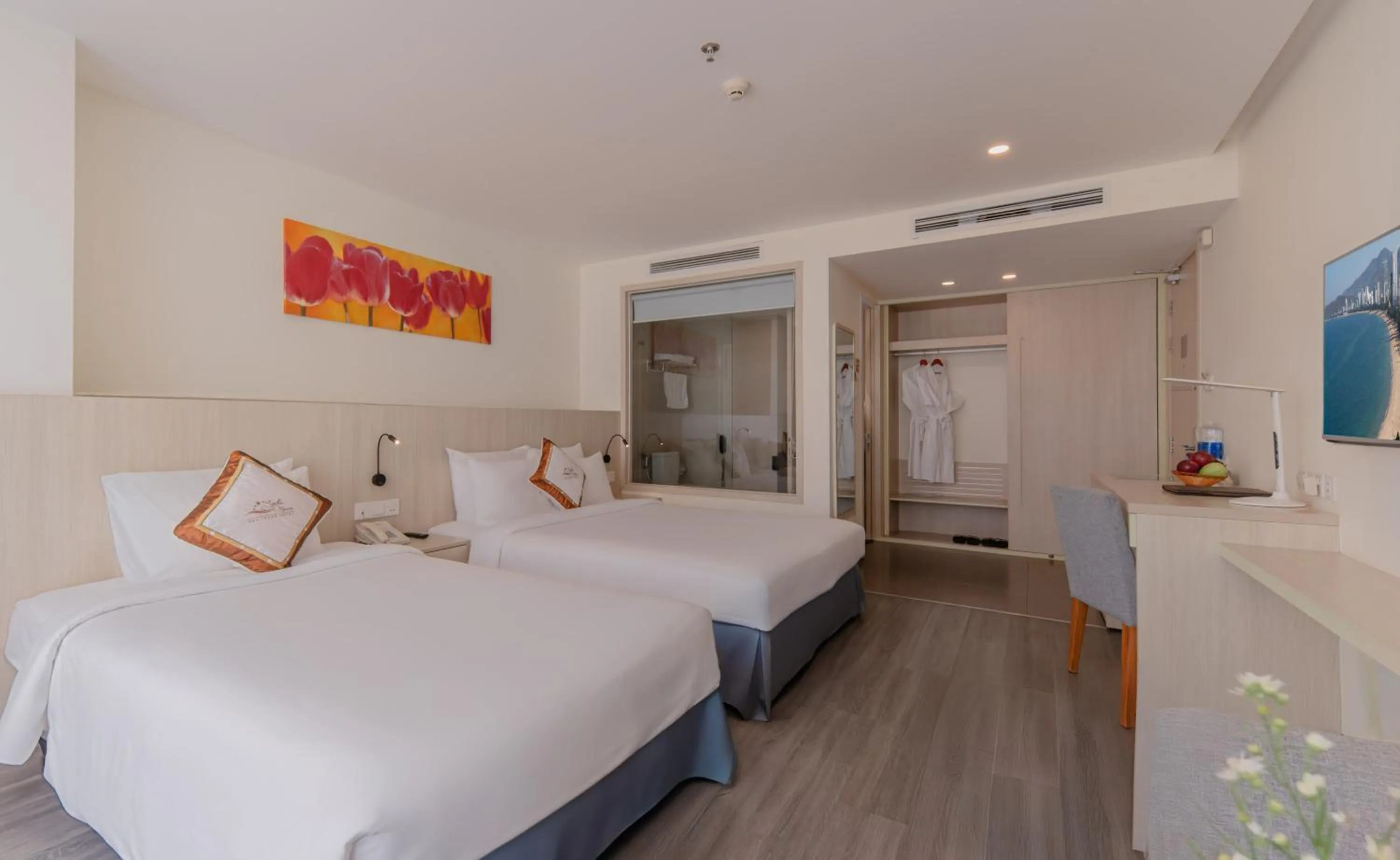 Bed in Stella Maris Nha Trang Hotel