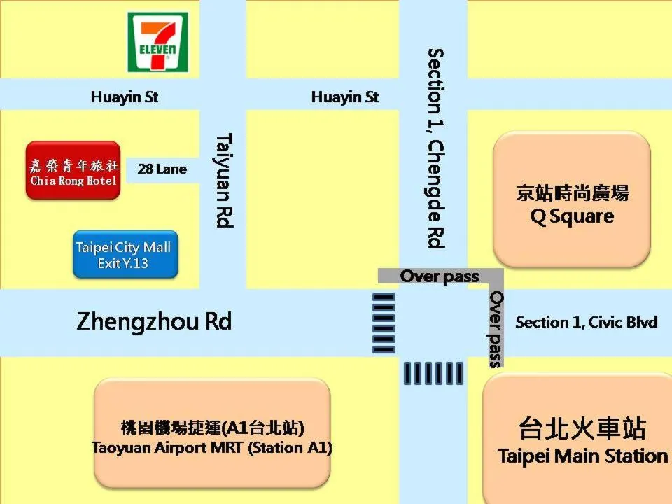 Location in Chia Rong Hostel