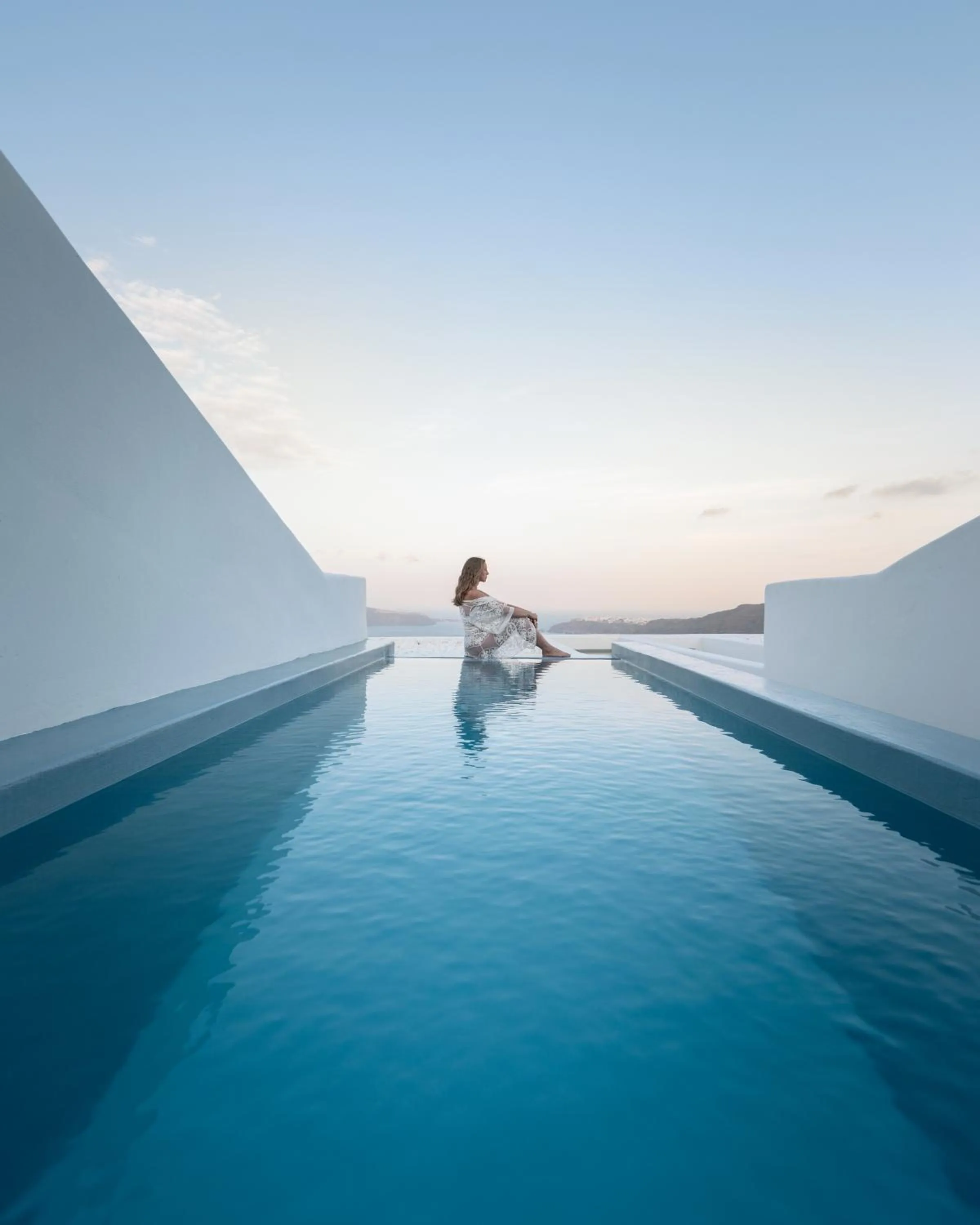 Swimming pool in Cavo Tagoo Santorini