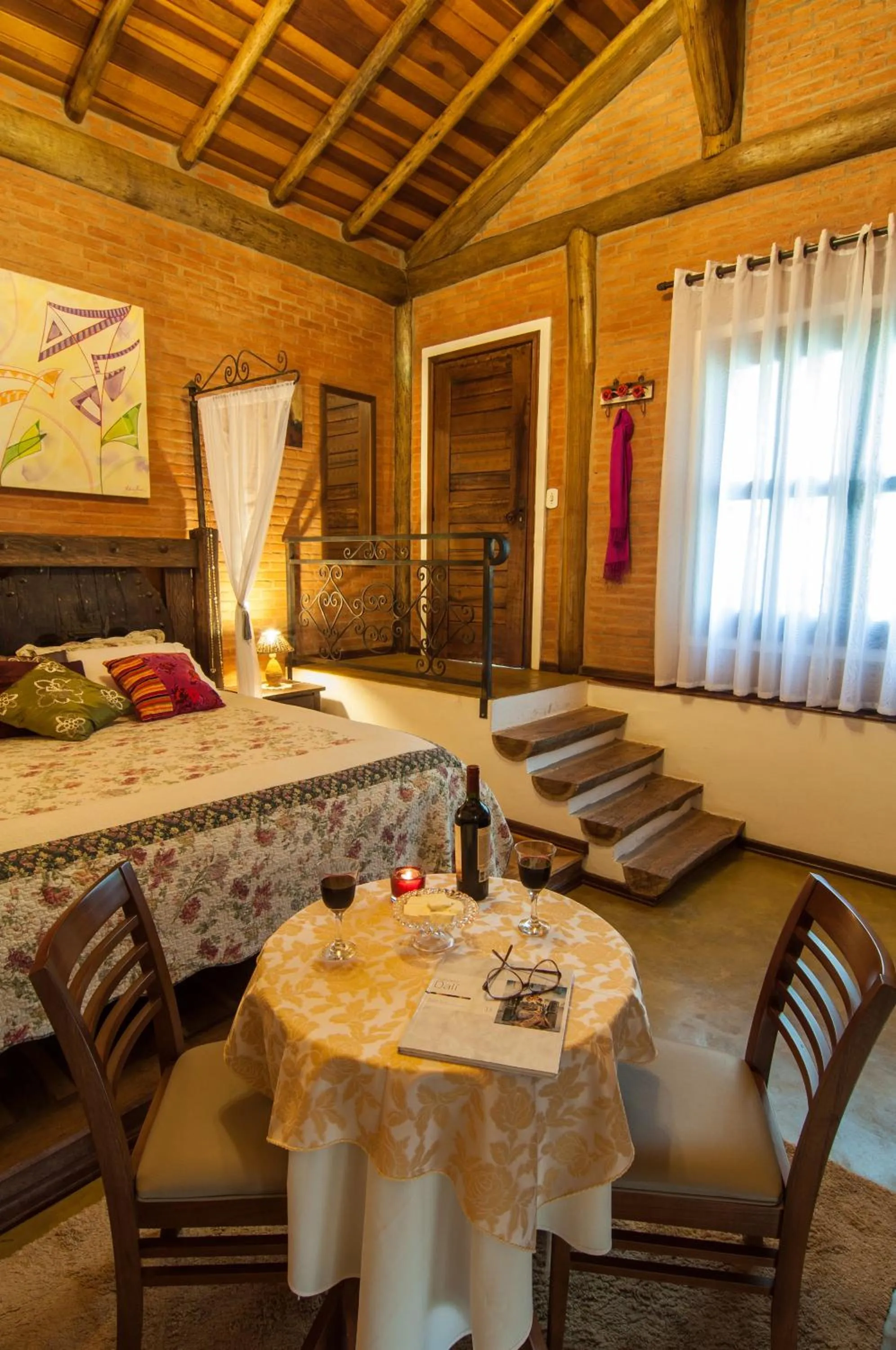 Bed in Pousada Alto da Neblina