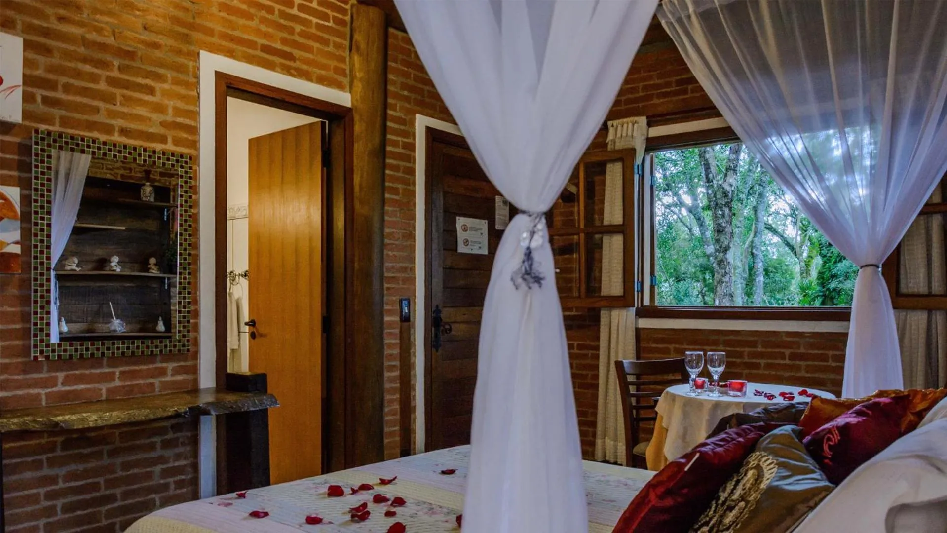 Bed in Pousada Alto da Neblina