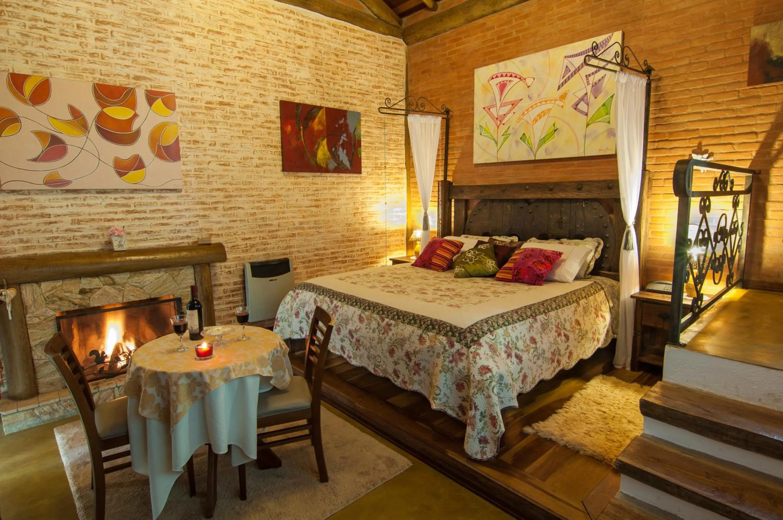 Bed in Pousada Alto da Neblina