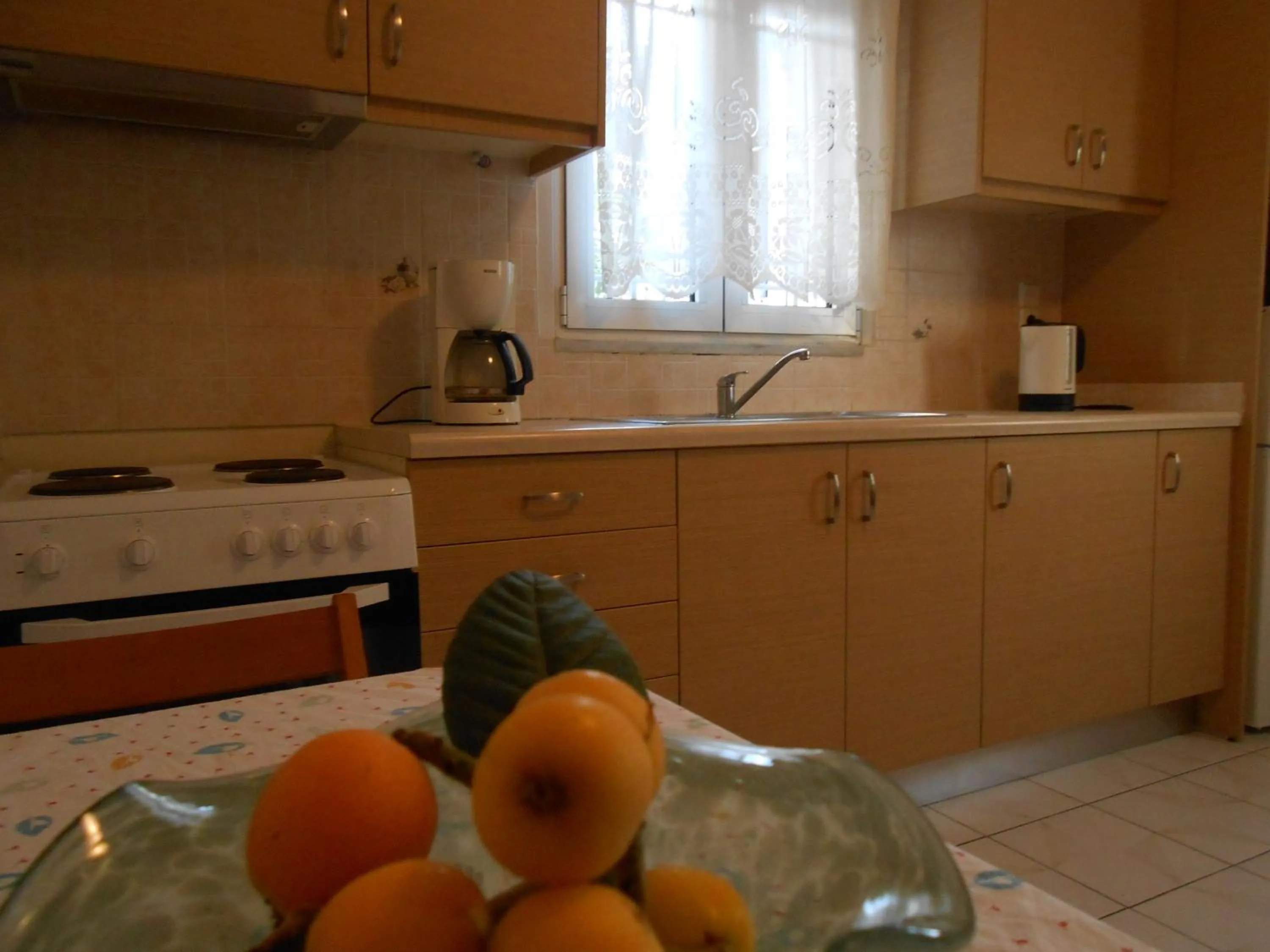 Kitchen or kitchenette in Voula Hotel