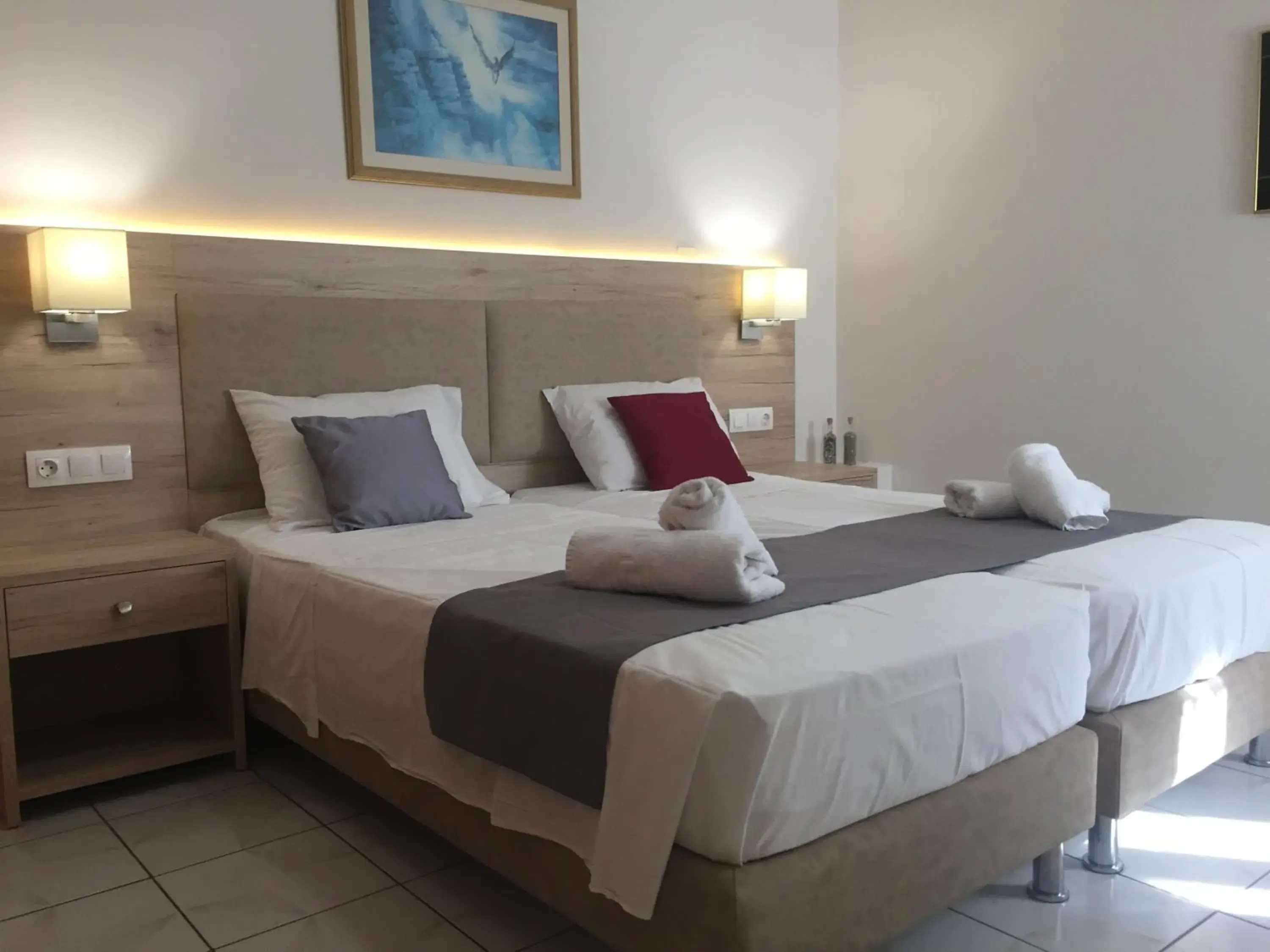 Bed in Voula Hotel Bed in Voula Hotel