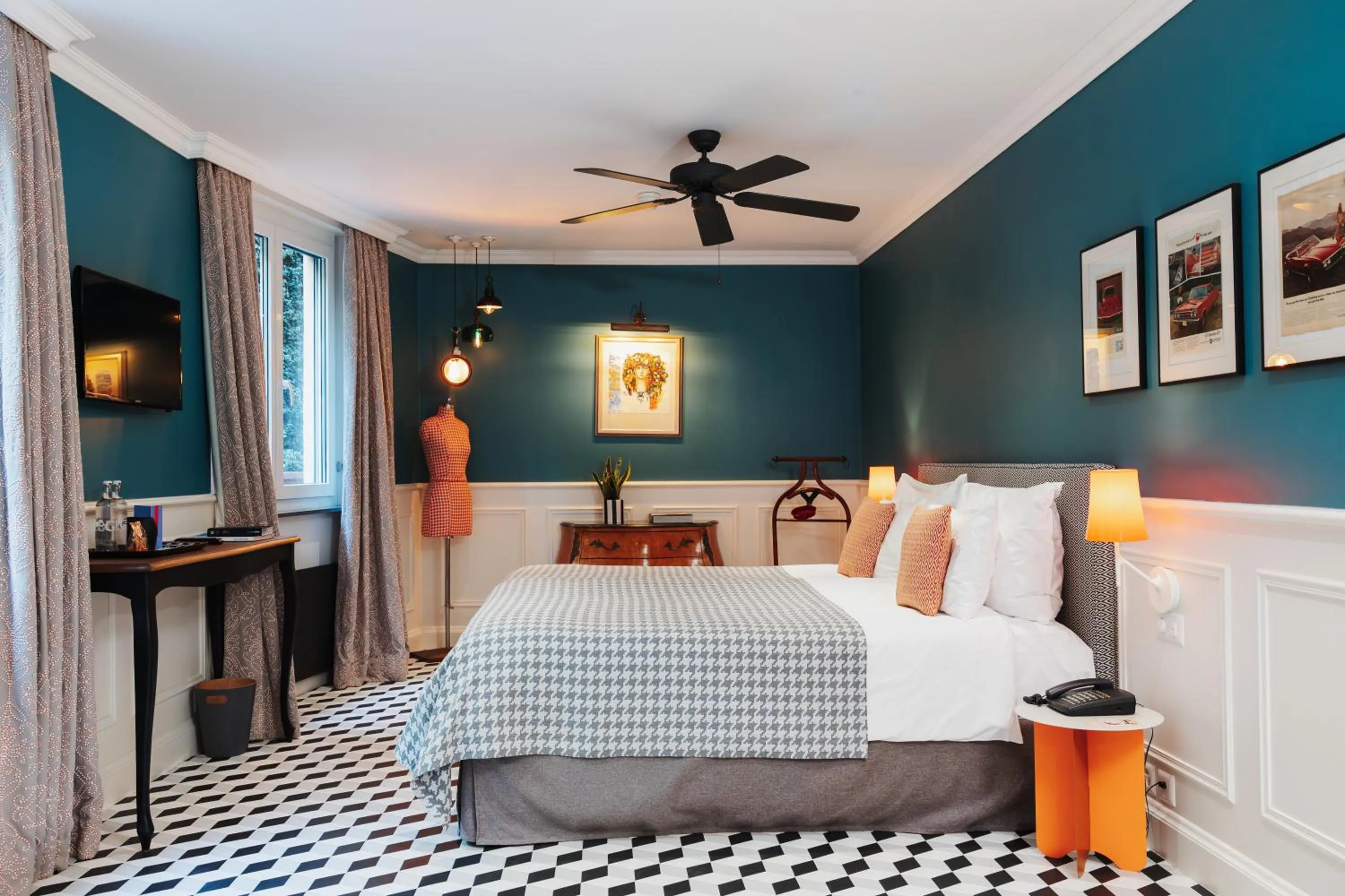 Bed in Art Hotel Riposo