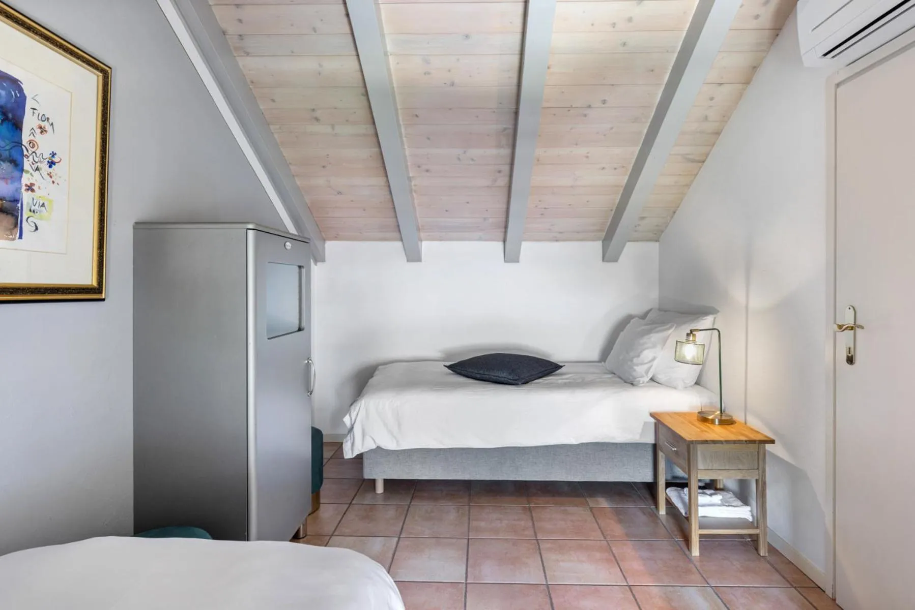 Bed in Art Hotel Riposo