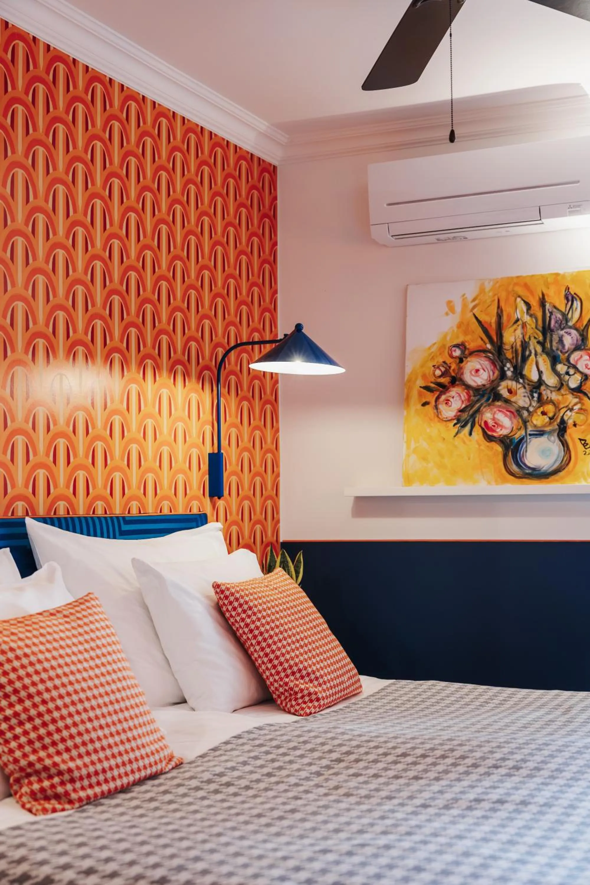 Bed in Art Hotel Riposo