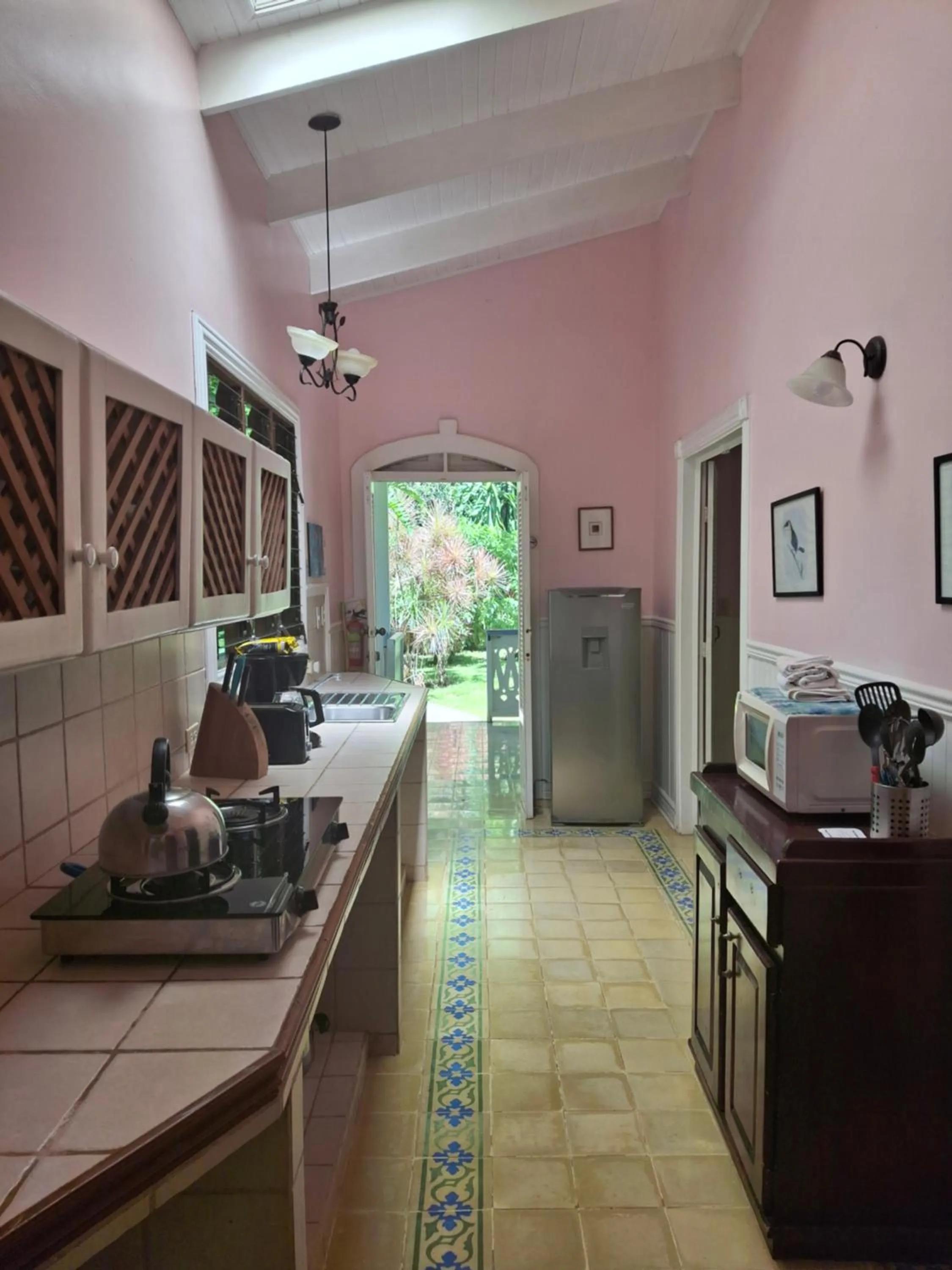 kitchen in Playa Negra Guesthouse