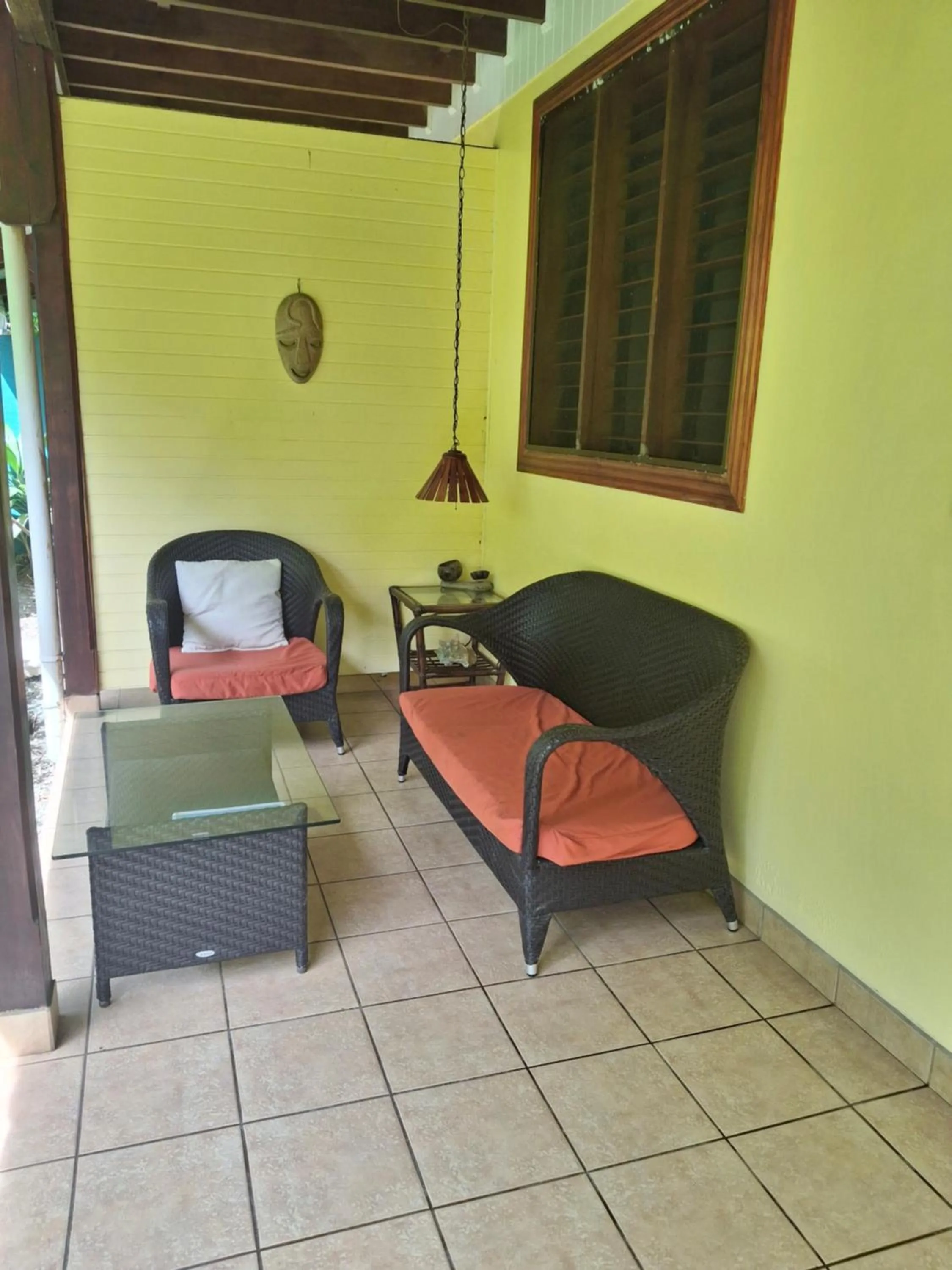 Seating area in Playa Negra Guesthouse