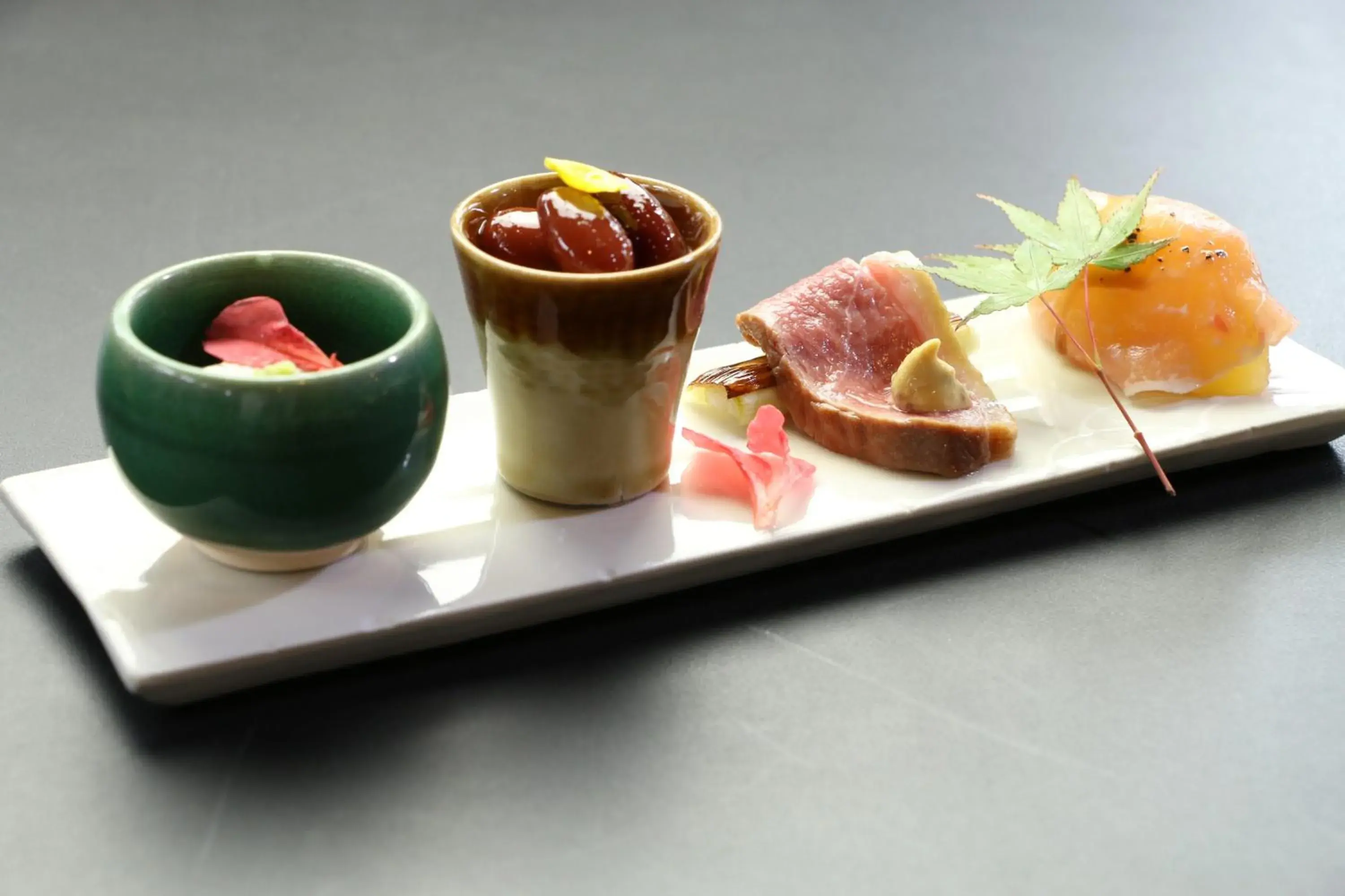 Food close-up in Minshuku Asogen Food close-up in Minshuku Asogen