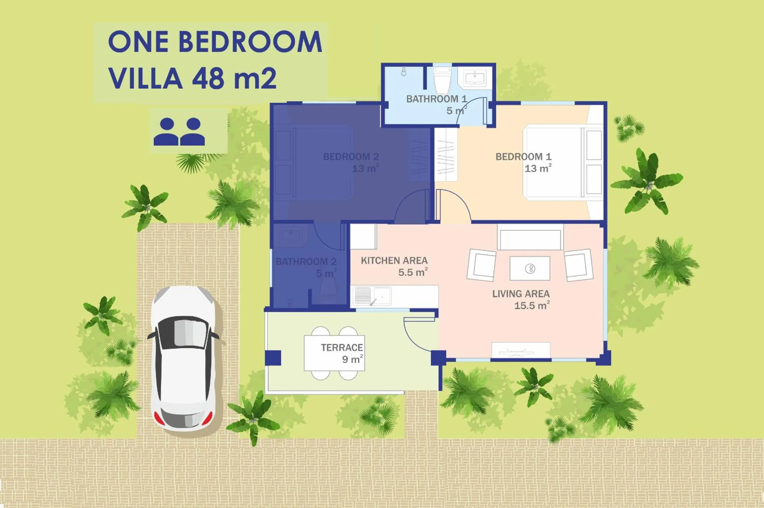 Photo of the whole room in Lux Family Villas Krabi Ao Nang