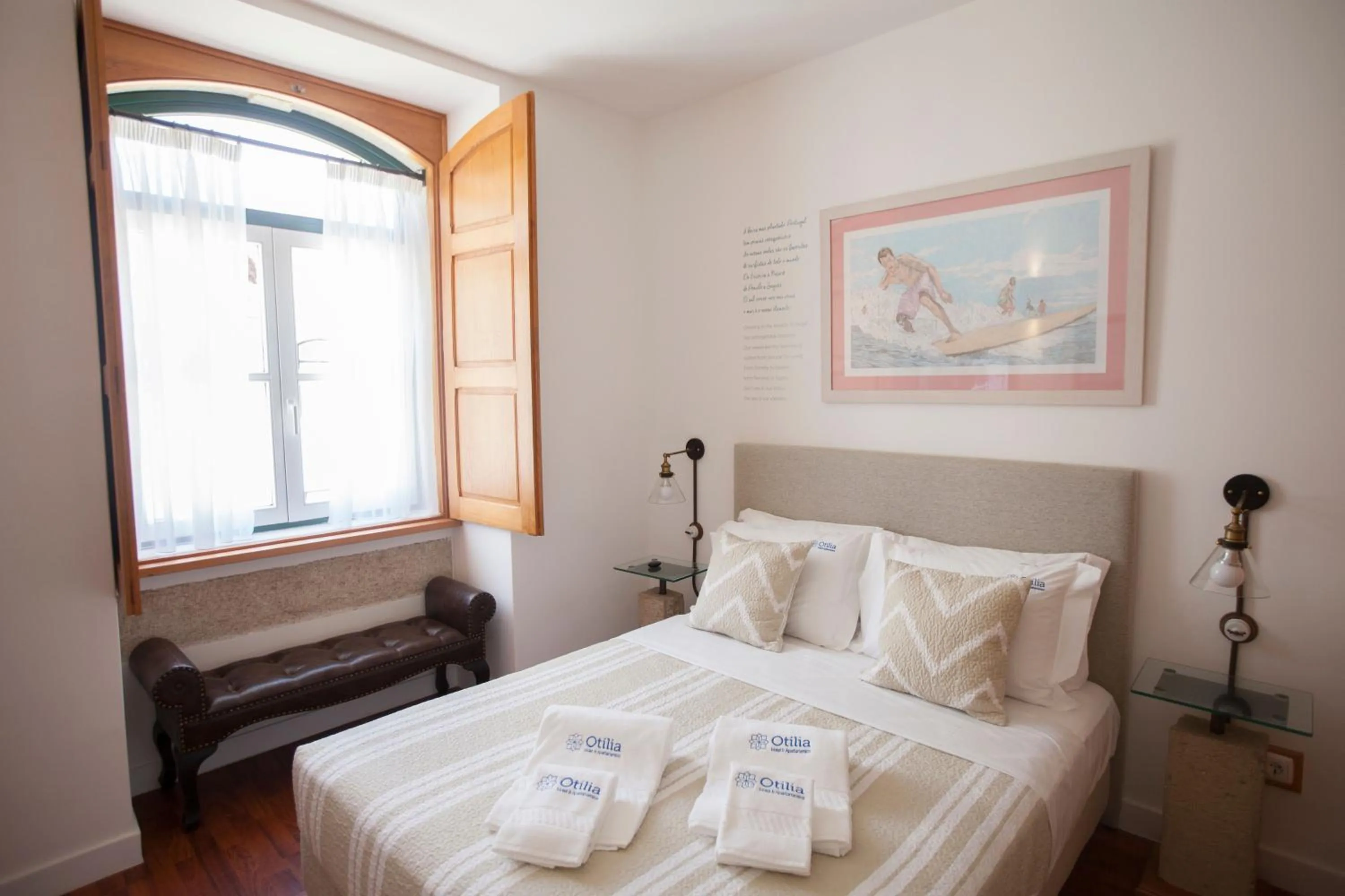 Bed in Otília Apartamentos