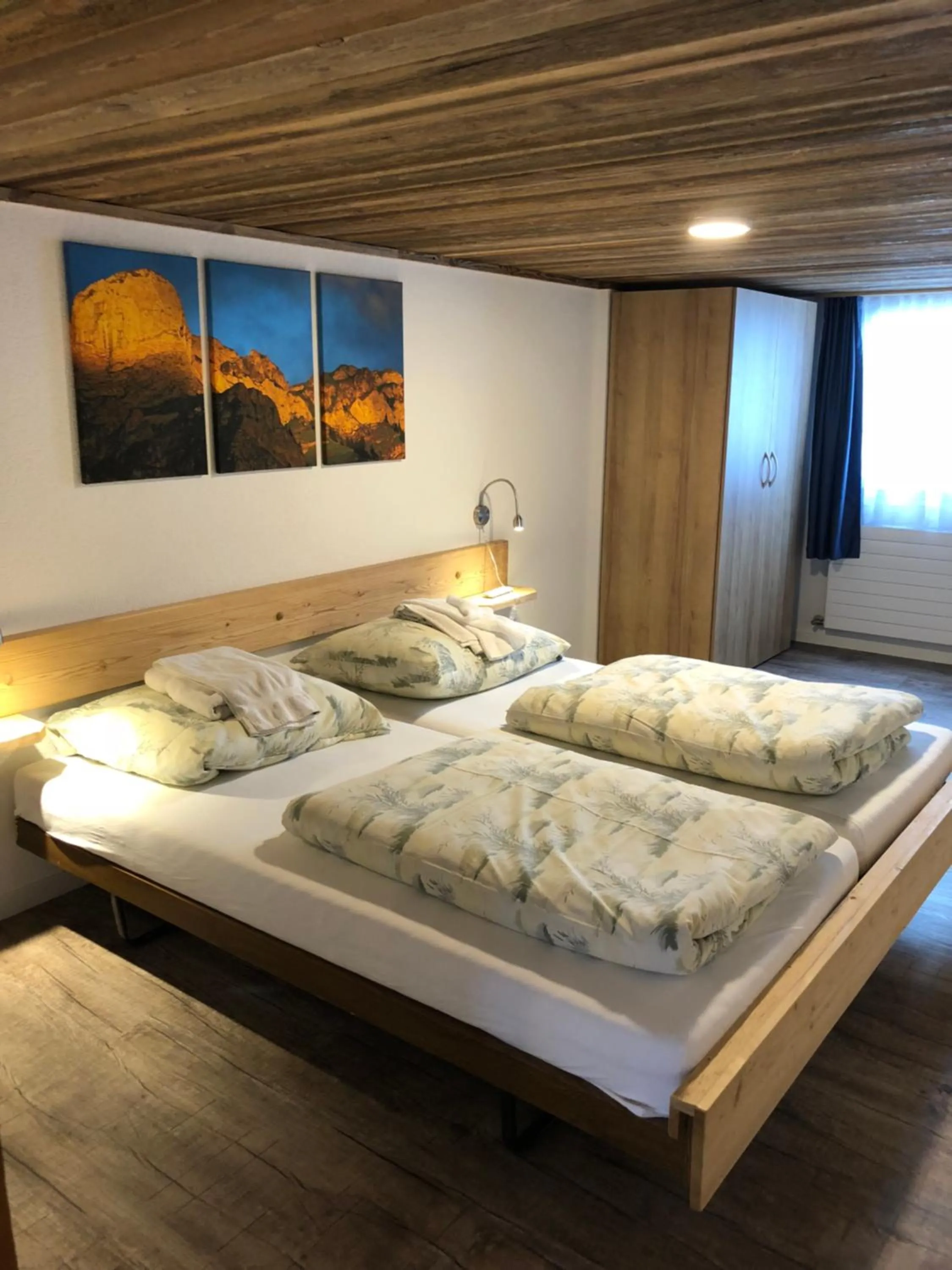 Bed in Hotel Restaurant Simplon