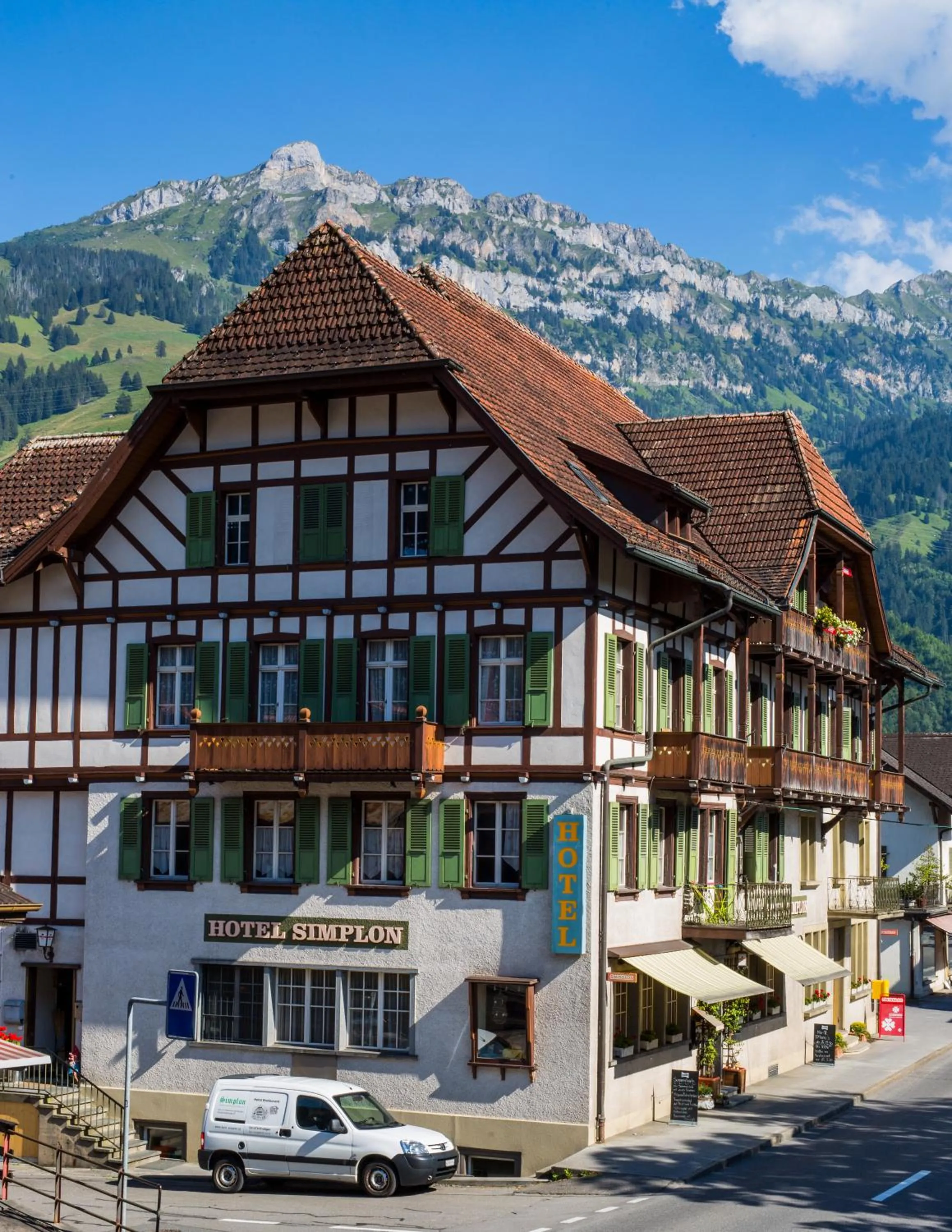 Facade/entrance in Hotel Restaurant Simplon