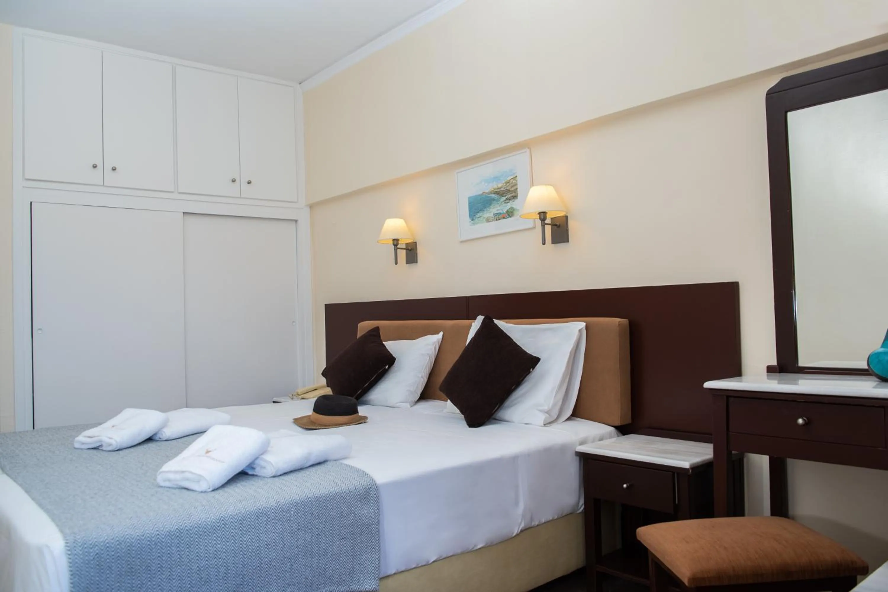 Bed in Phaistos Hotel