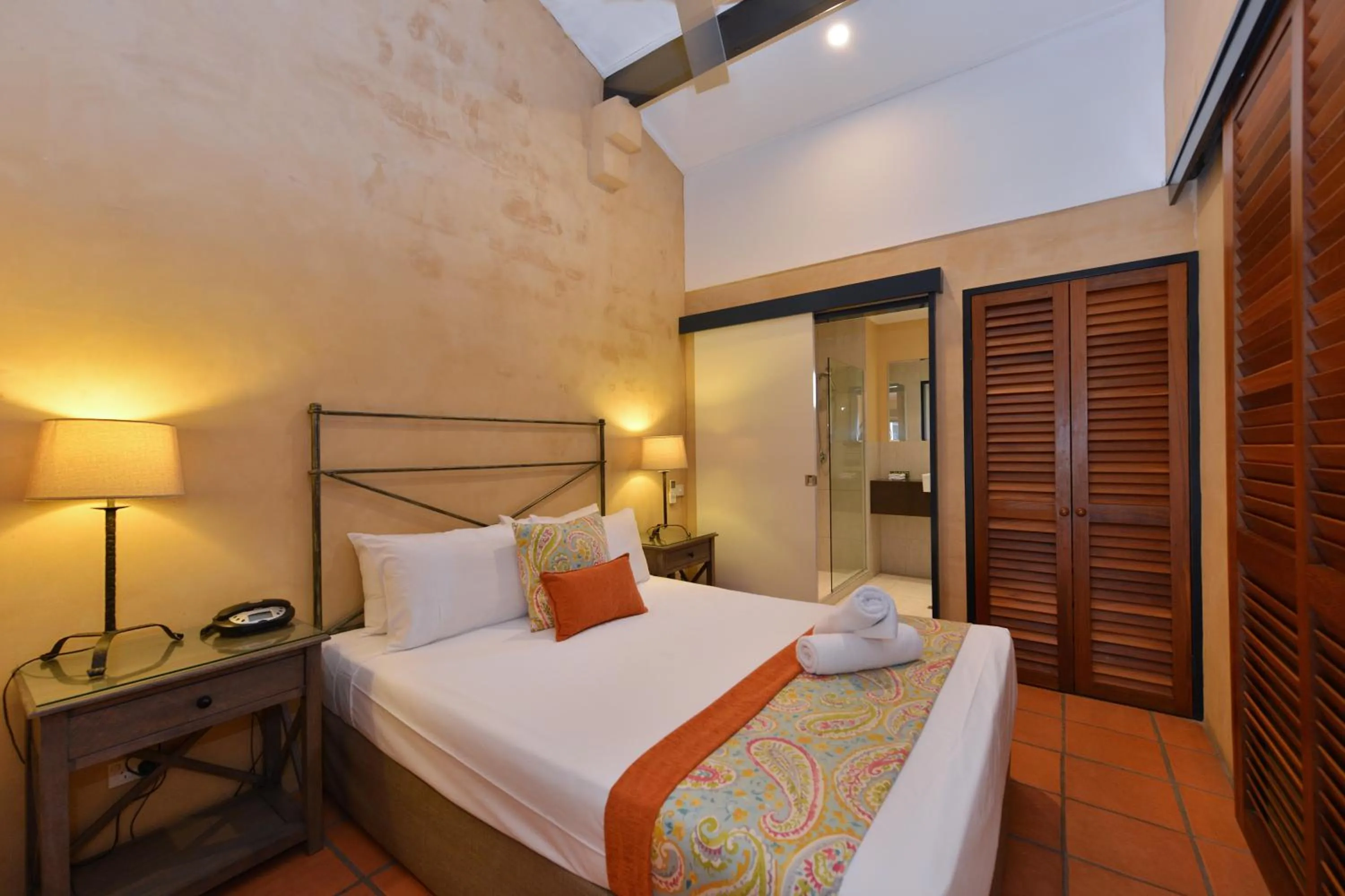 Bedroom, Bed in Seascape Apartments at Villa San Michele
