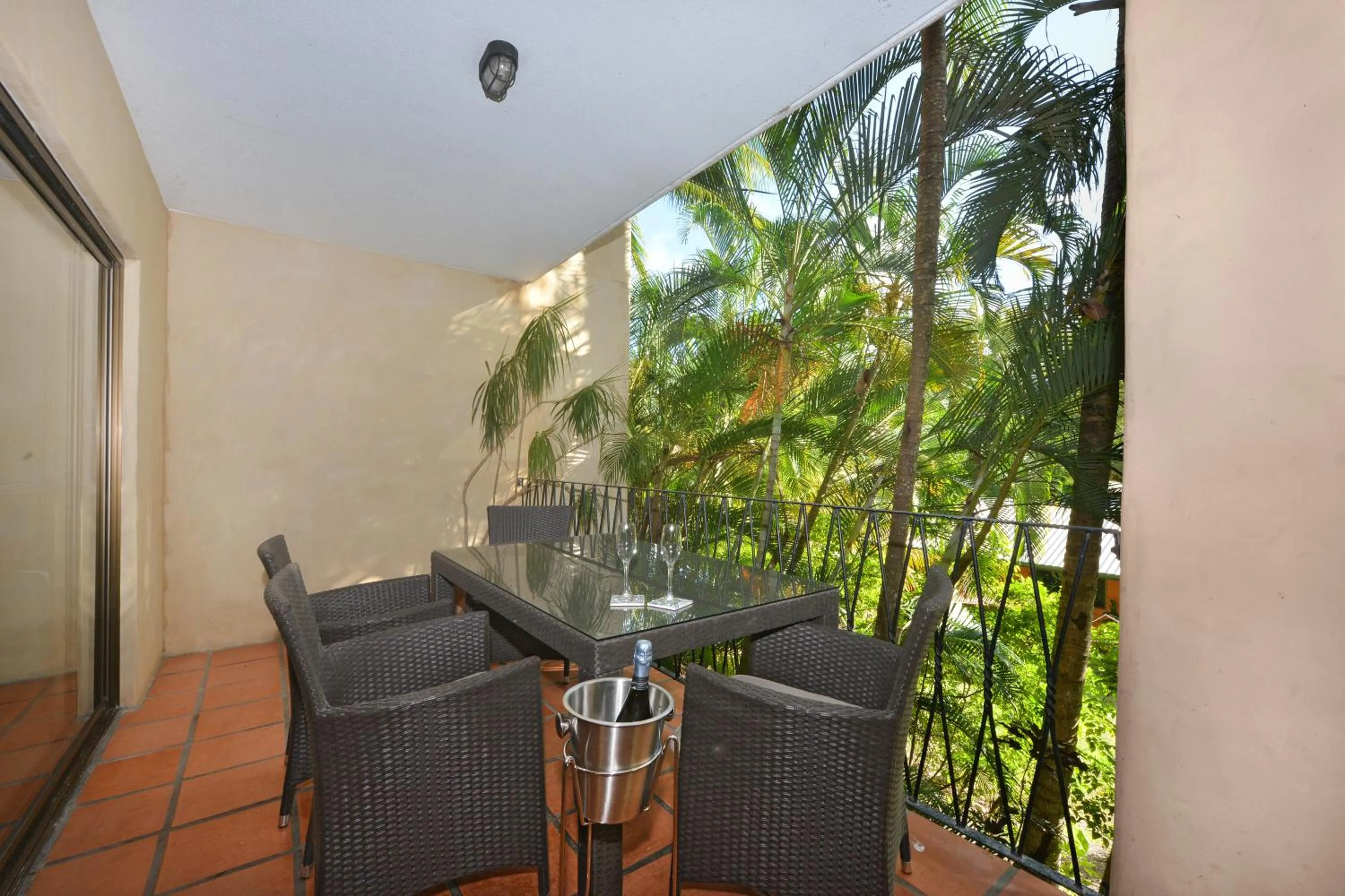 Patio in Seascape Apartments at Villa San Michele