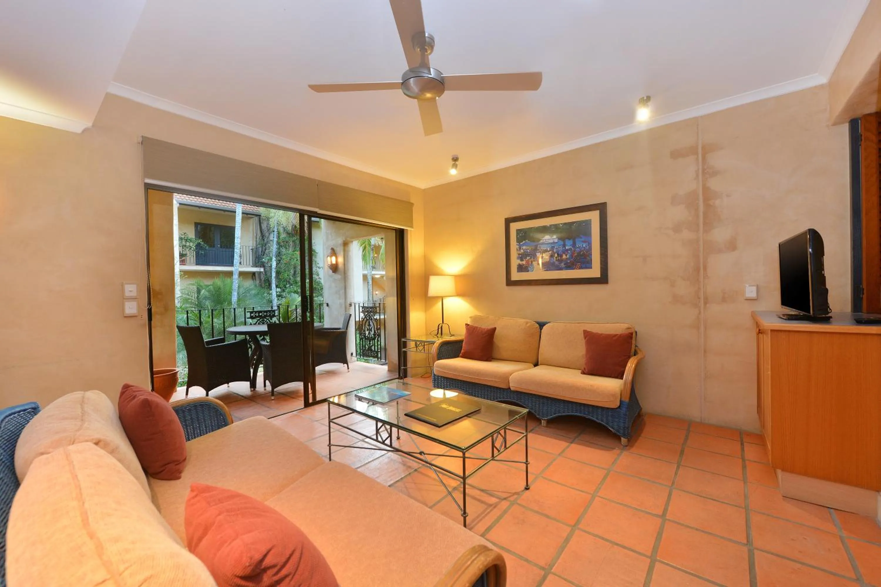 Patio in Seascape Apartments at Villa San Michele