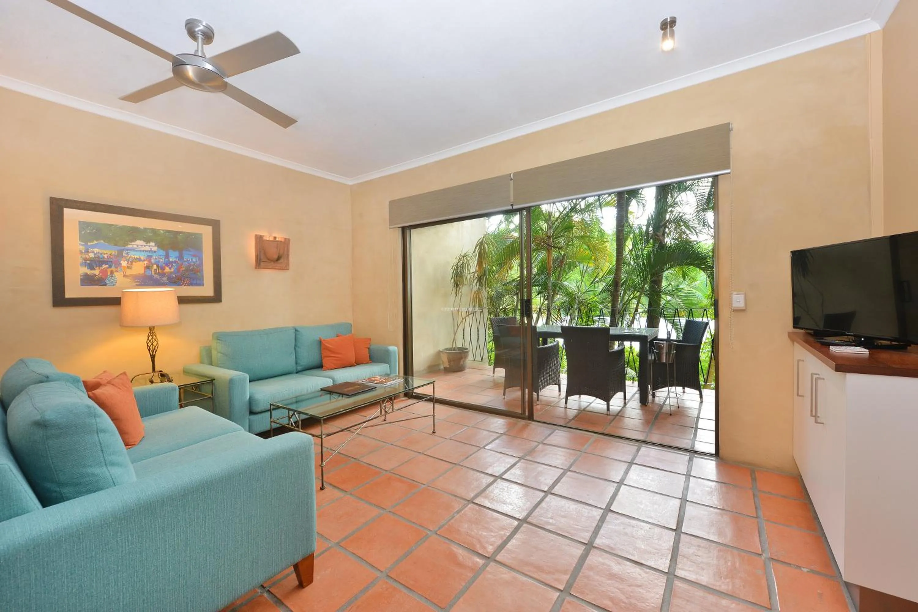 Patio in Seascape Apartments at Villa San Michele