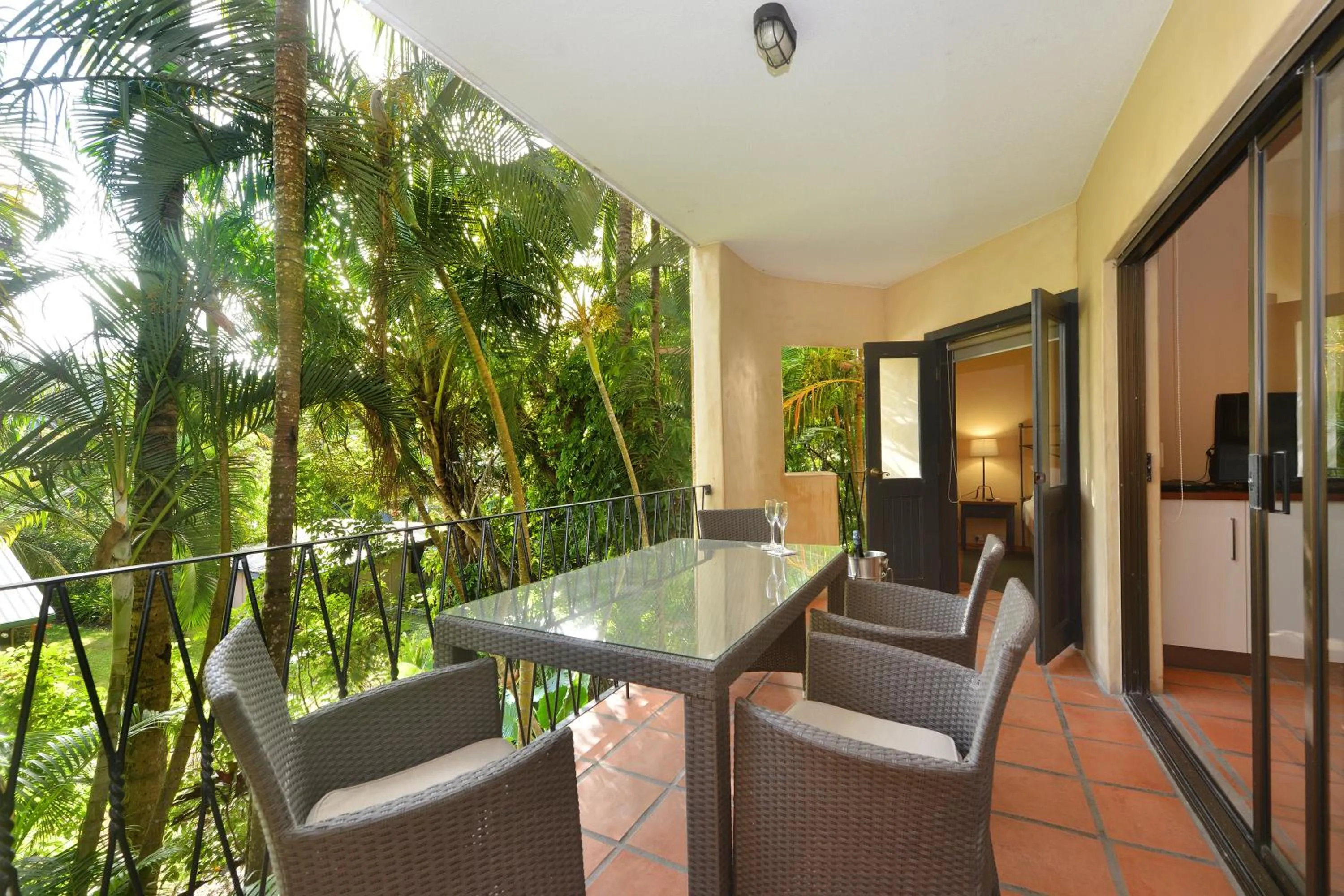 Patio in Seascape Apartments at Villa San Michele