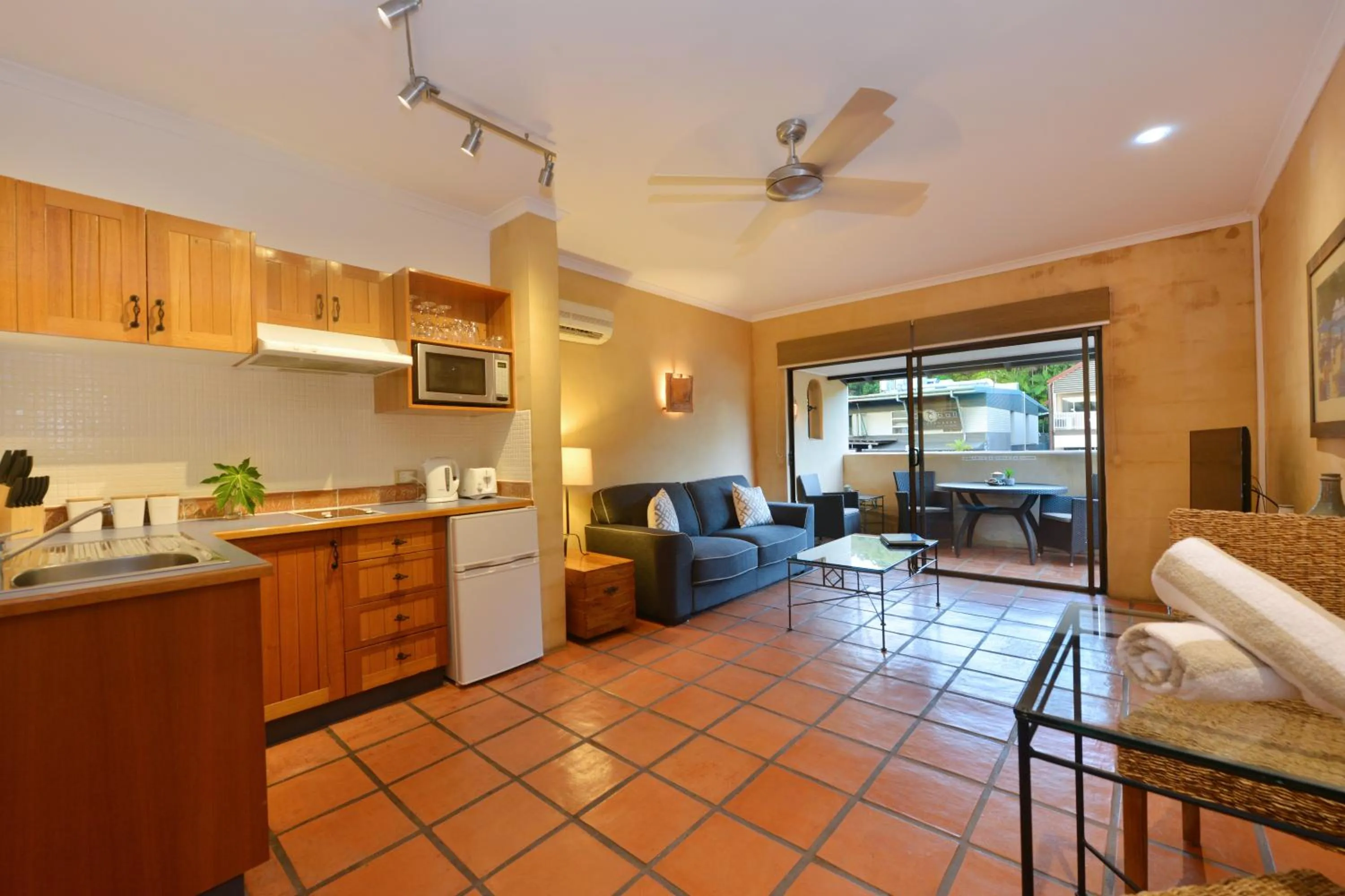 Patio in Seascape Apartments at Villa San Michele