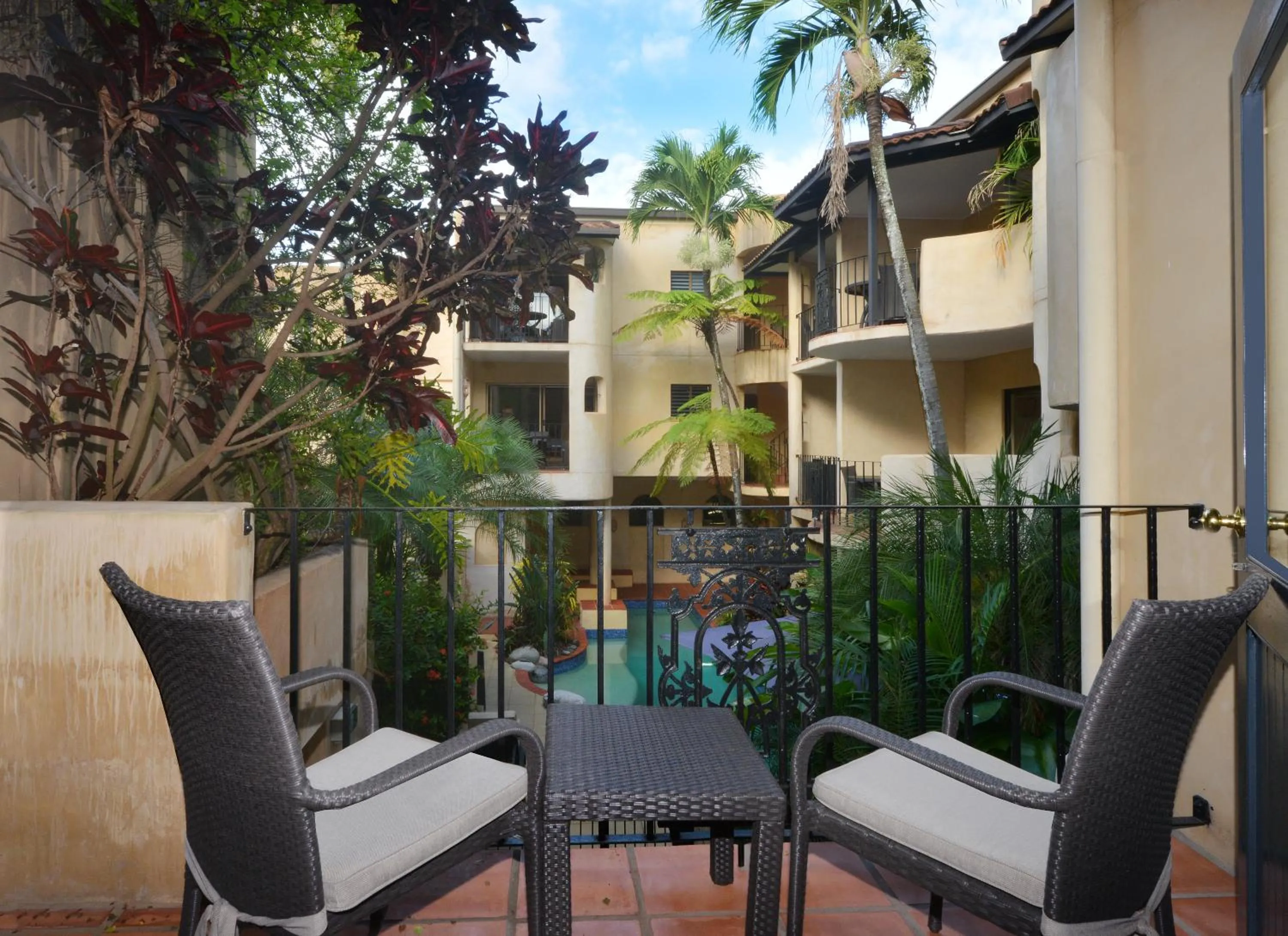 Patio in Seascape Apartments at Villa San Michele