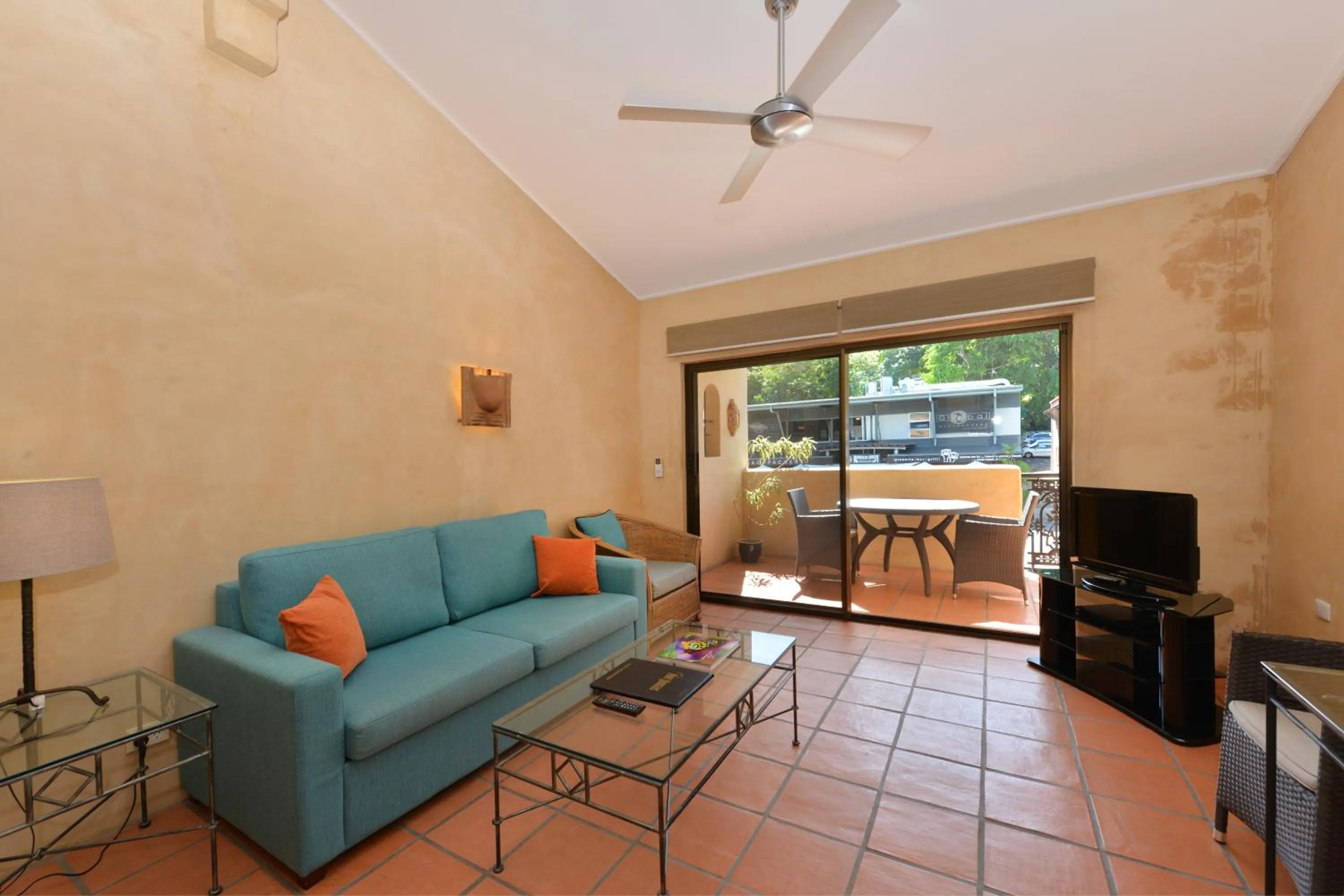 Living room in Seascape Apartments at Villa San Michele