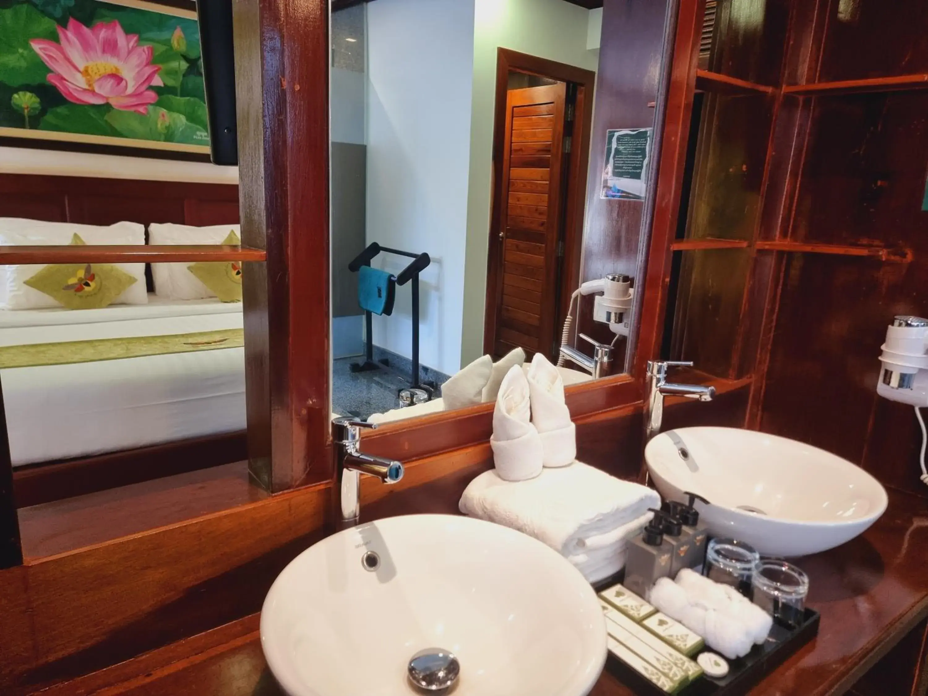 View (from property/room), Bed in Víd Angkor Boutique View (from property/room), Bed in Víd Angkor Boutique