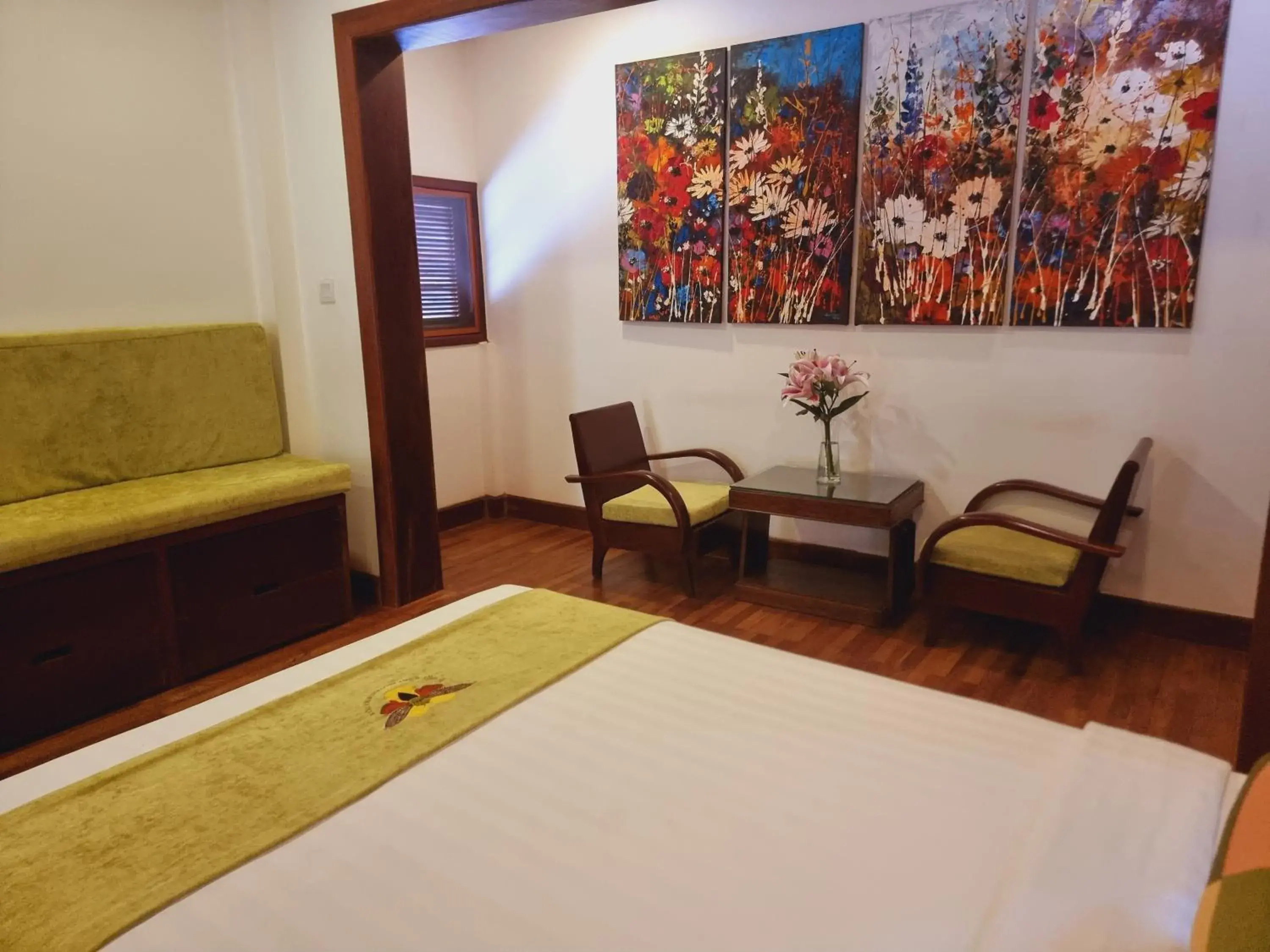 View (from property/room), Bed in Víd Angkor Boutique View (from property/room), Bed in Víd Angkor Boutique